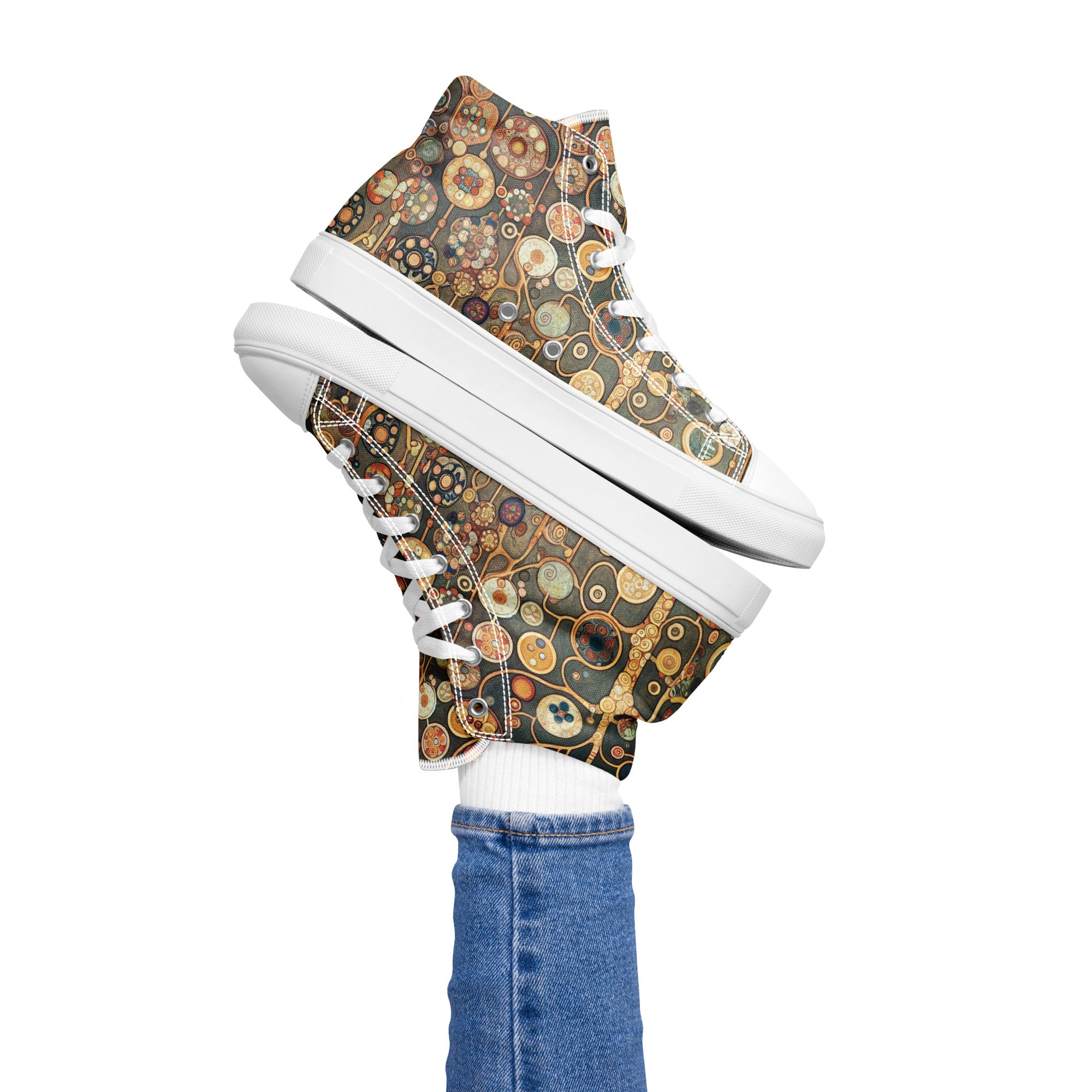 Gustav Klimt „Apfelbaum“ High Top Schuhe | Hochwertige Art High Top Sneakers für Damen