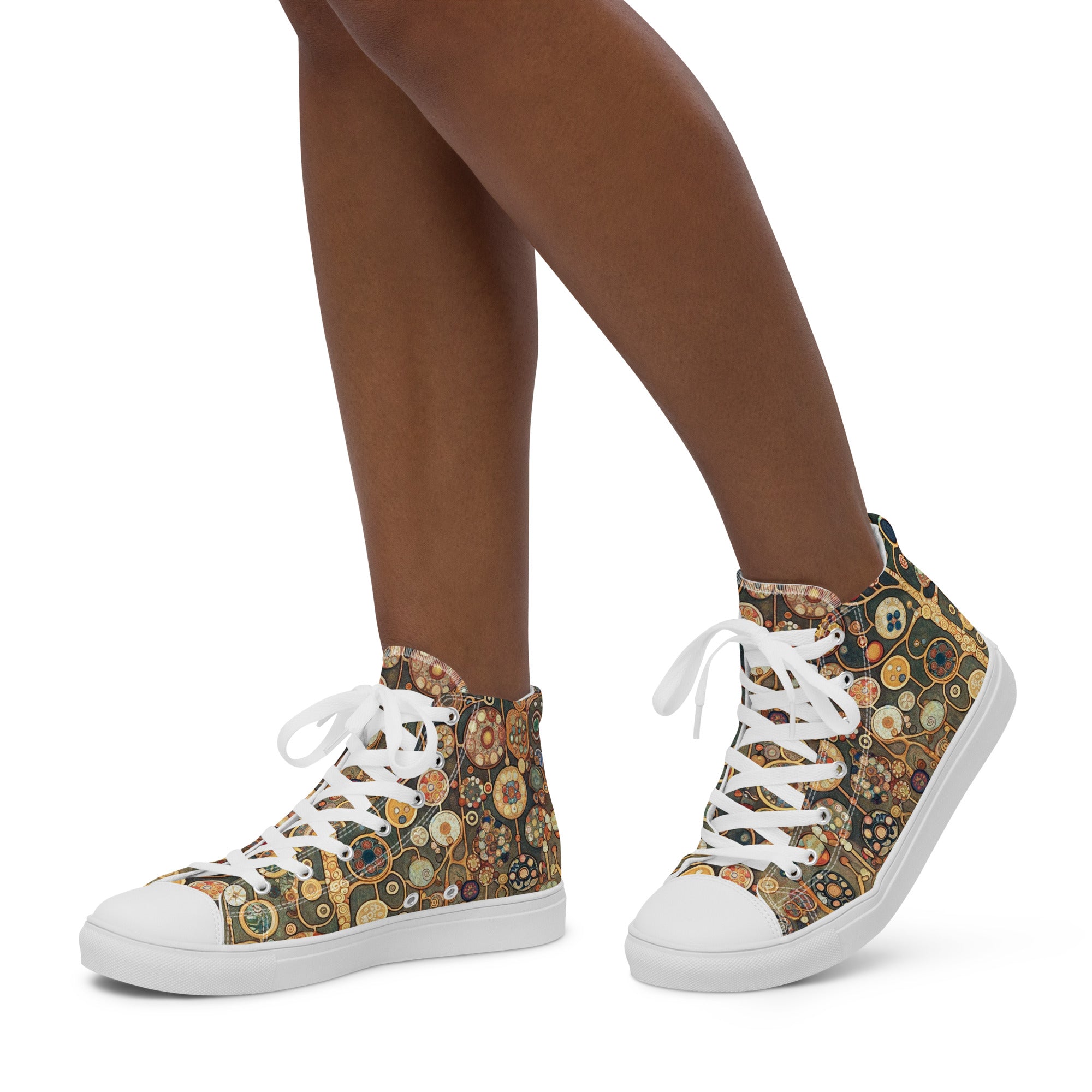 Gustav Klimt „Apfelbaum“ High Top Schuhe | Hochwertige Art High Top Sneakers für Damen