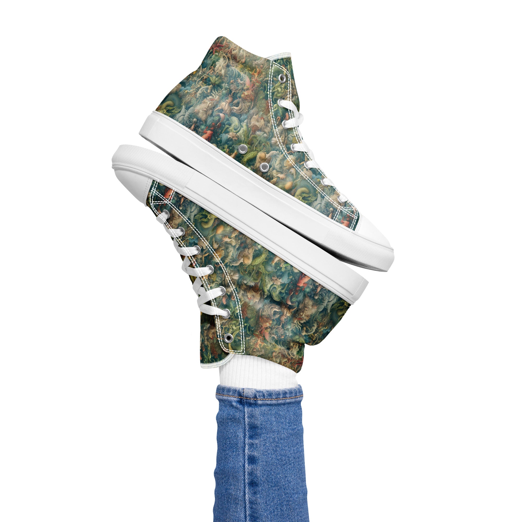 Hieronymus Bosch „Der Garten der Lüste“ High Top Schuhe | Hochwertige Art High Top Sneakers für Damen