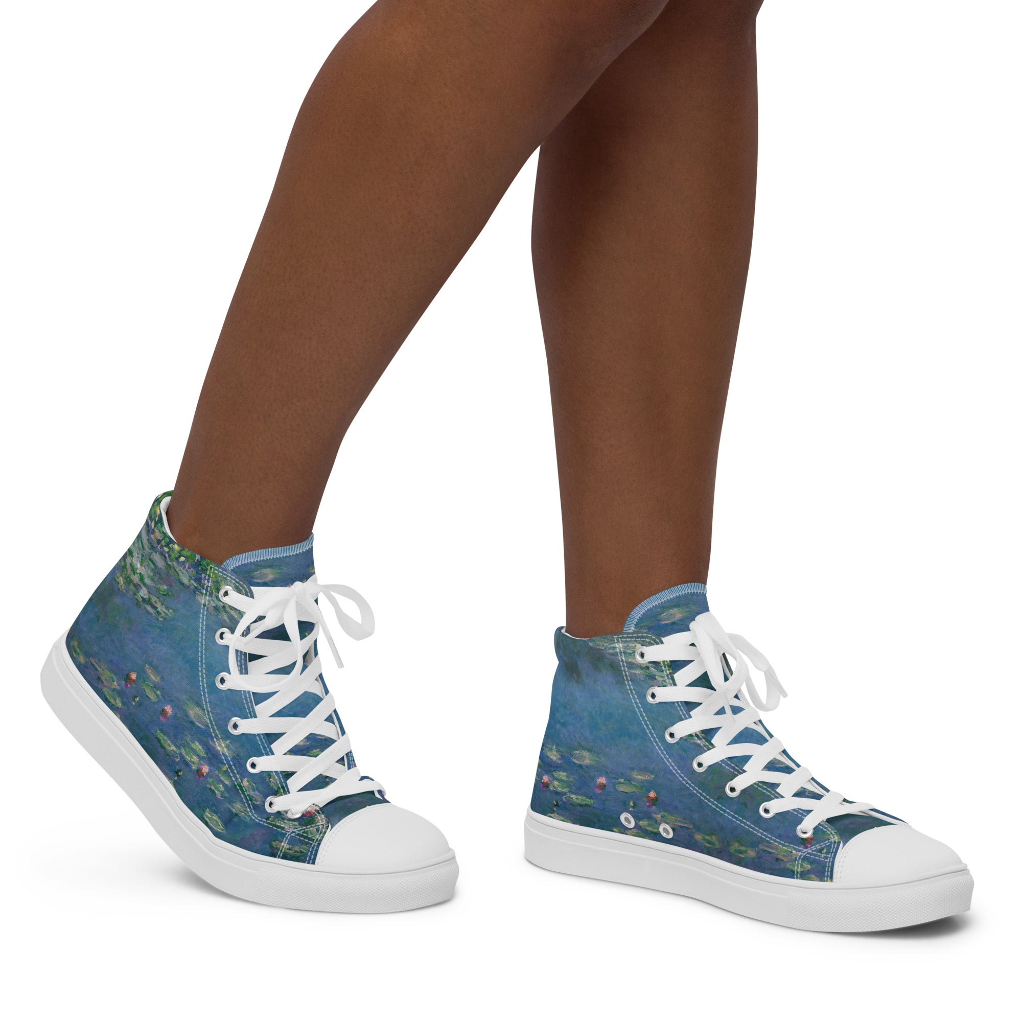 Claude Monet „Seerosen“ High Top Schuhe | Hochwertige Art High Top Sneakers für Damen