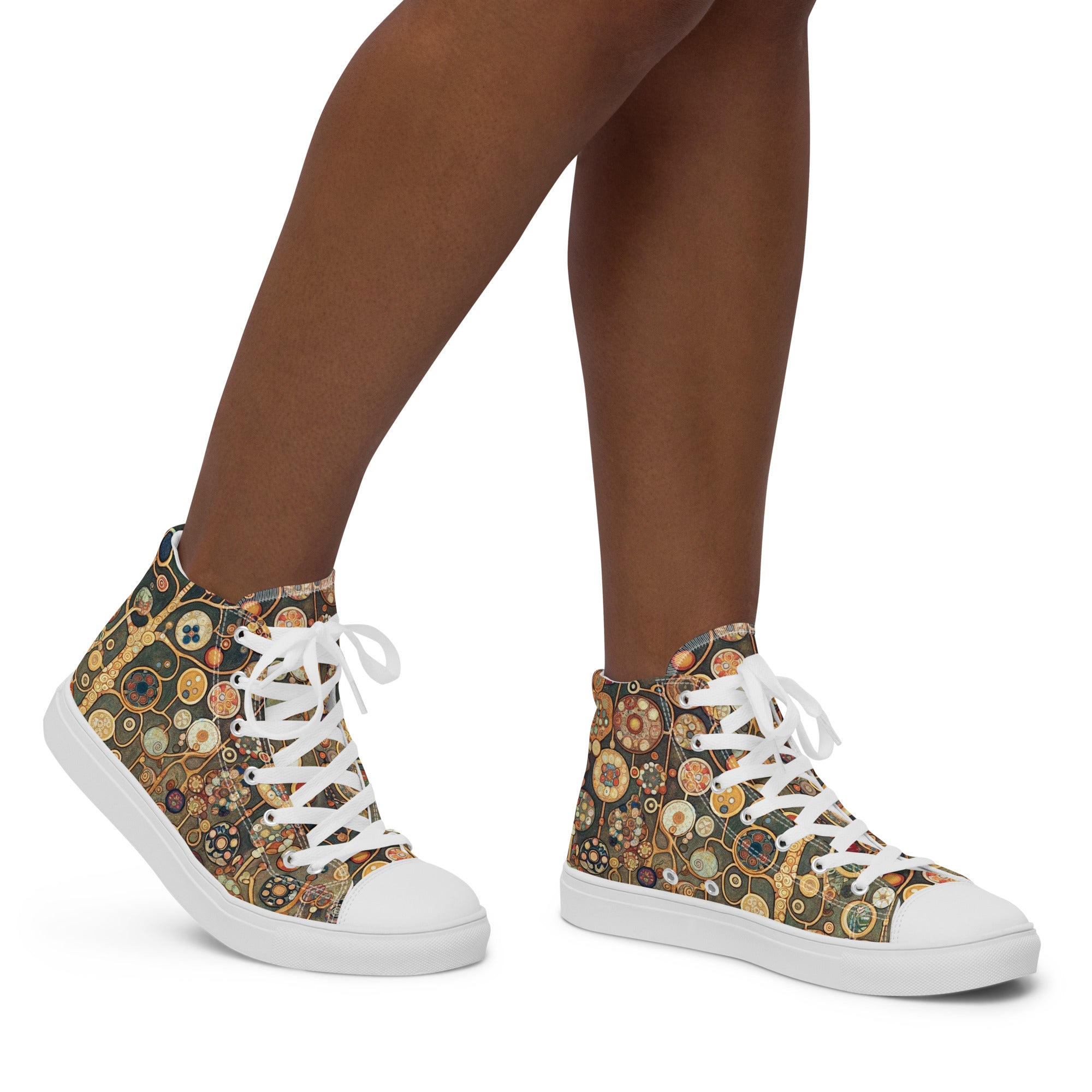 Gustav Klimt „Apfelbaum“ High Top Schuhe | Hochwertige Art High Top Sneakers für Damen