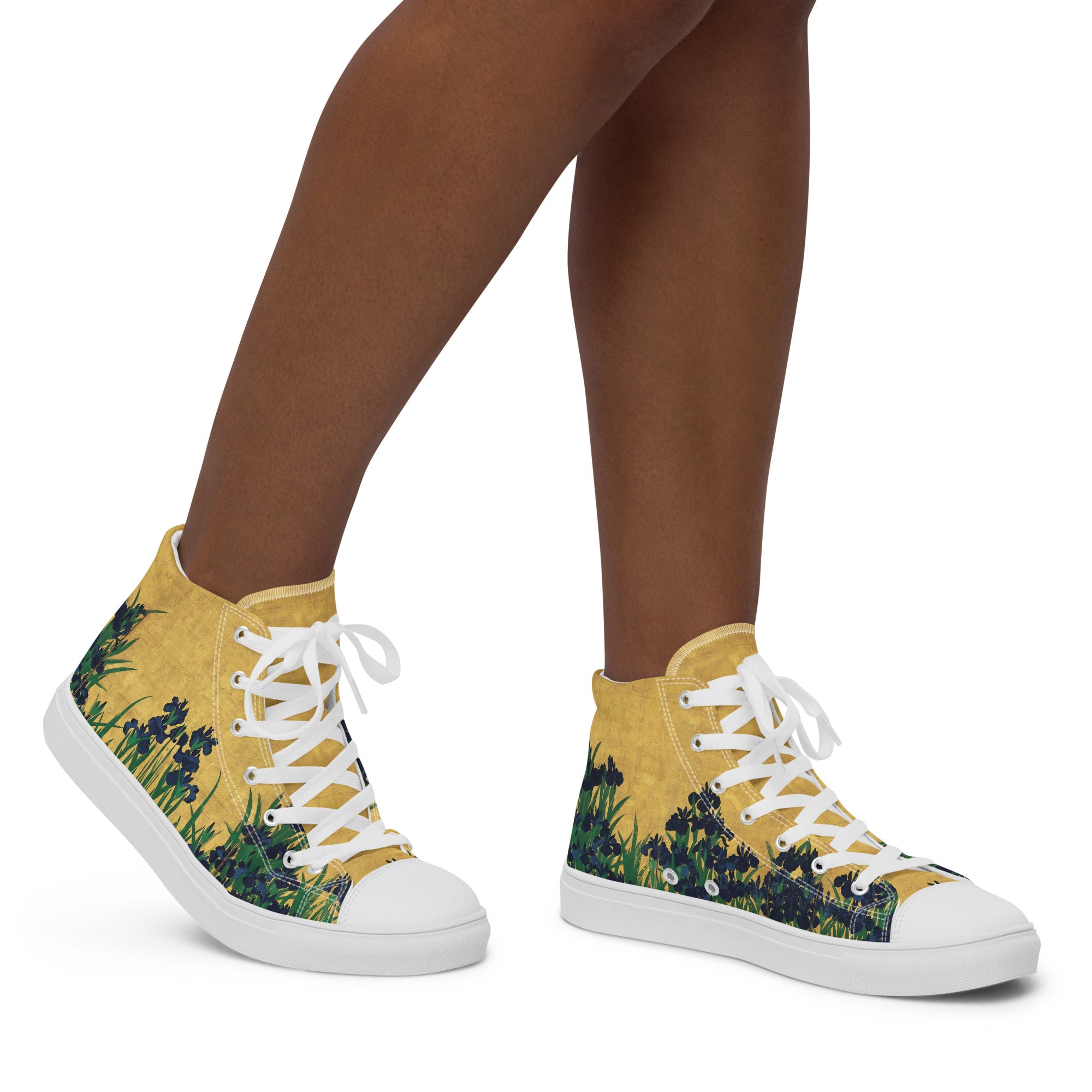 Ogata Kōrin „Irises“ High-Top-Schuhe | Hochwertige Art High-Top-Sneaker für Damen