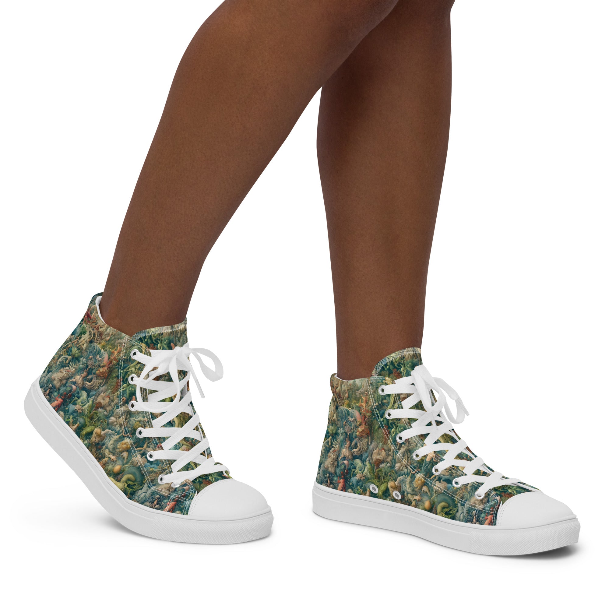 Hieronymus Bosch „Der Garten der Lüste“ High Top Schuhe | Hochwertige Art High Top Sneakers für Damen