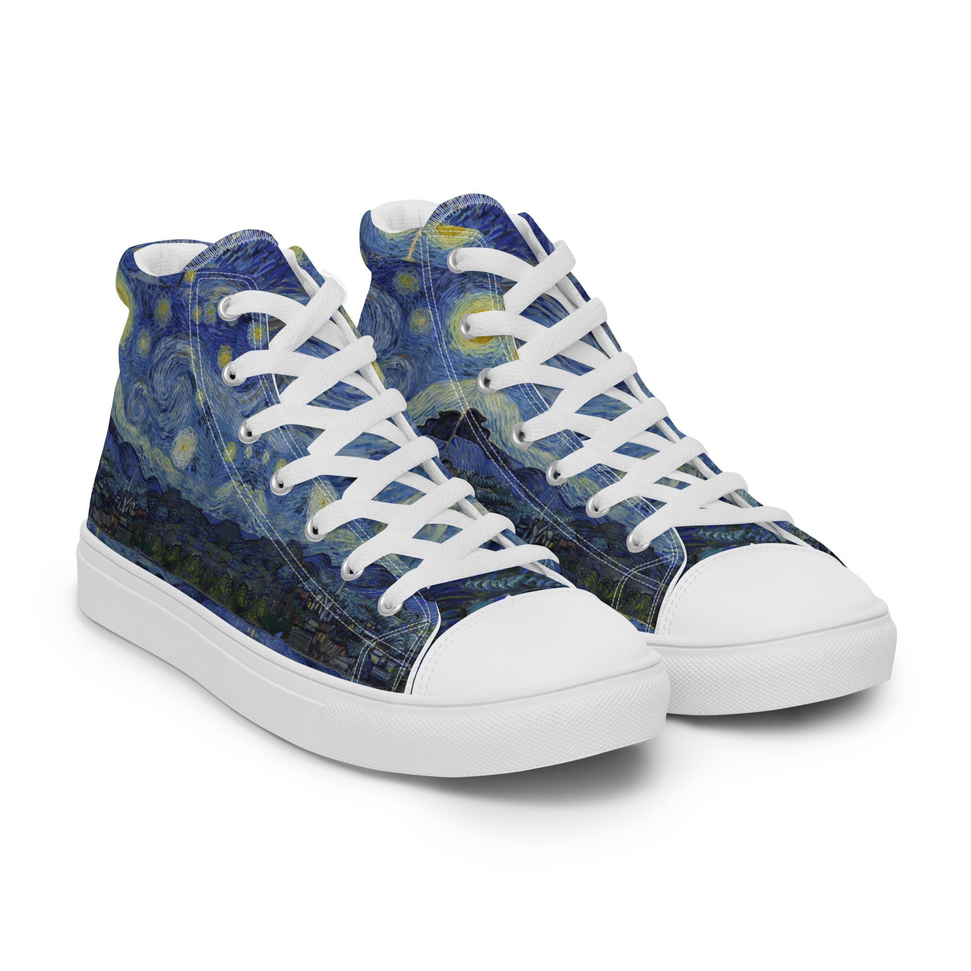 Vincent van Gogh „Sternennacht“ High-Top-Schuhe | Hochwertige Art High-Top-Sneaker für Damen