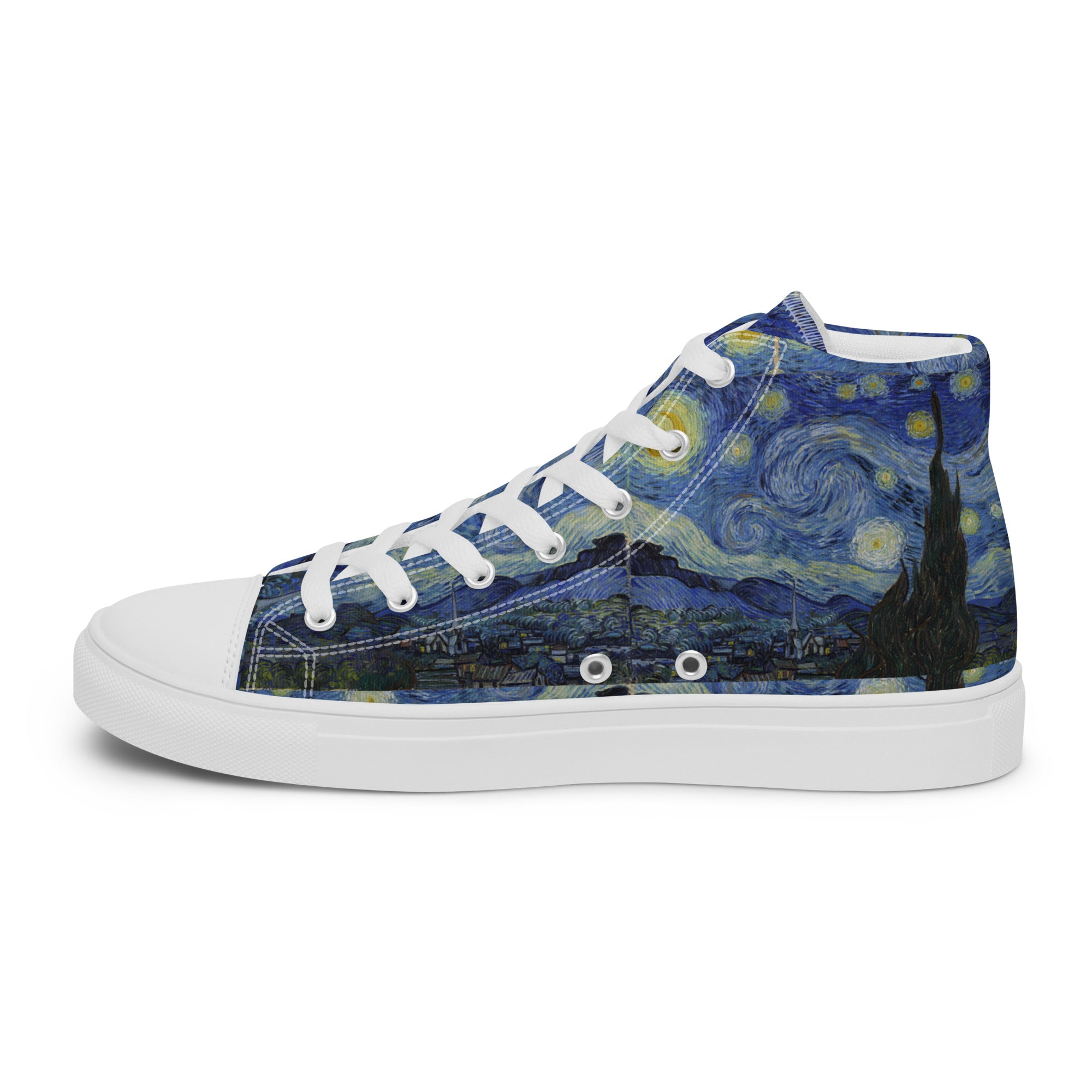 Vincent van Gogh „Sternennacht“ High-Top-Schuhe | Hochwertige Art High-Top-Sneaker für Damen