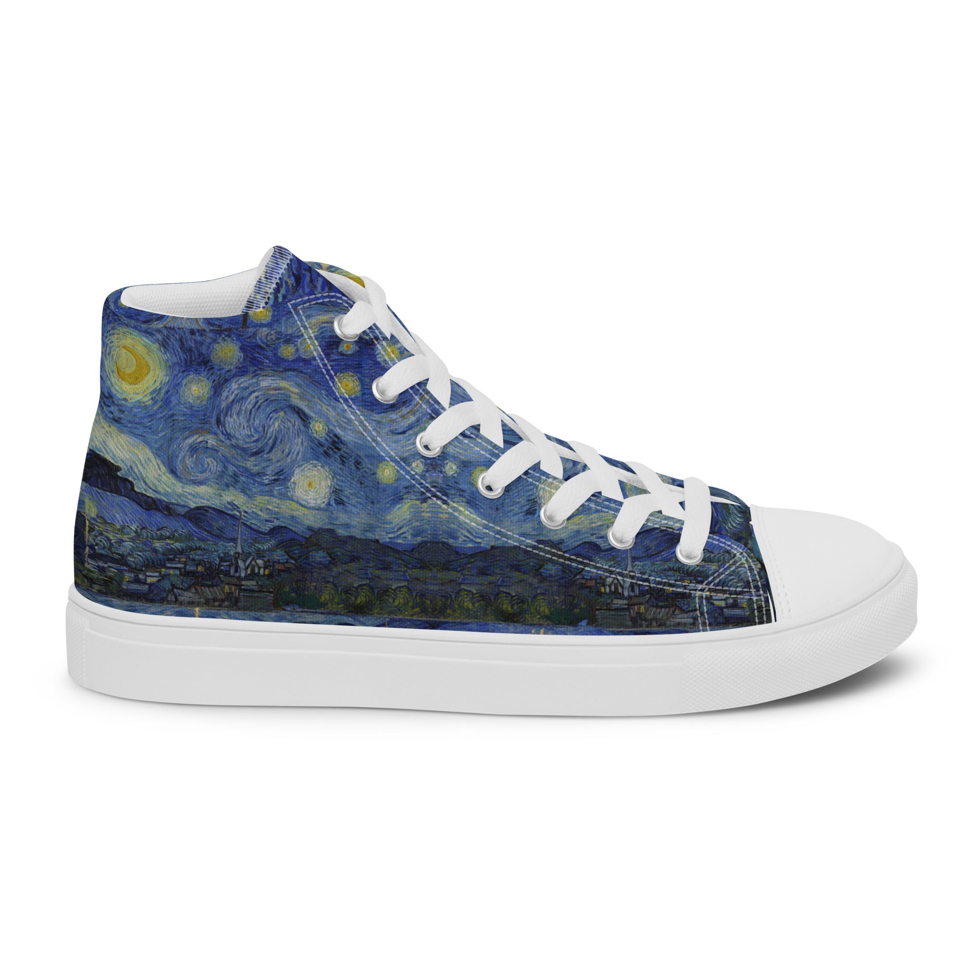 Vincent van Gogh „Sternennacht“ High-Top-Schuhe | Hochwertige Art High-Top-Sneaker für Damen