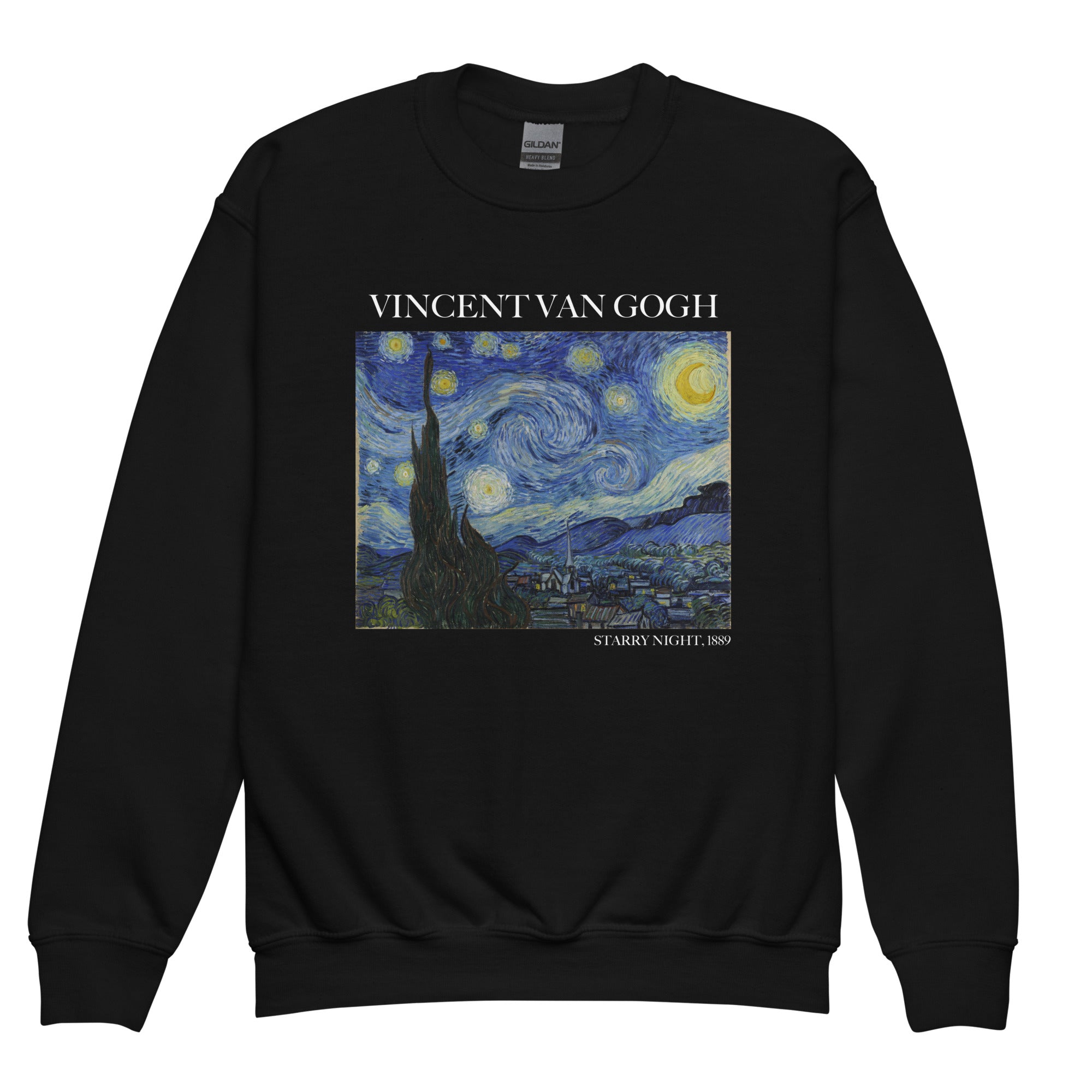 Vincent van Gogh 'Starry Night' Famous Painting Crewneck Sweatshirt | Premium Youth Art Sweatshirt