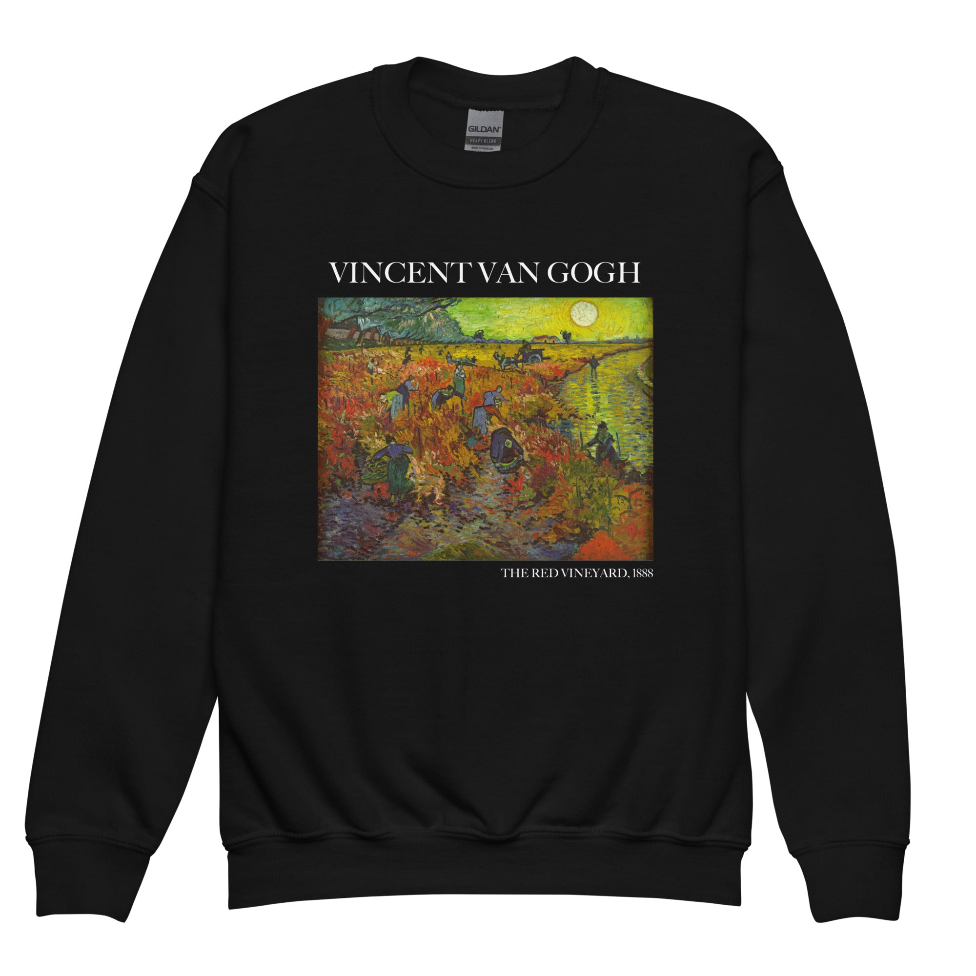 Vincent van Gogh 'The Red Vineyard' Famous Painting Crewneck Sweatshirt | Premium Youth Art Sweatshirt