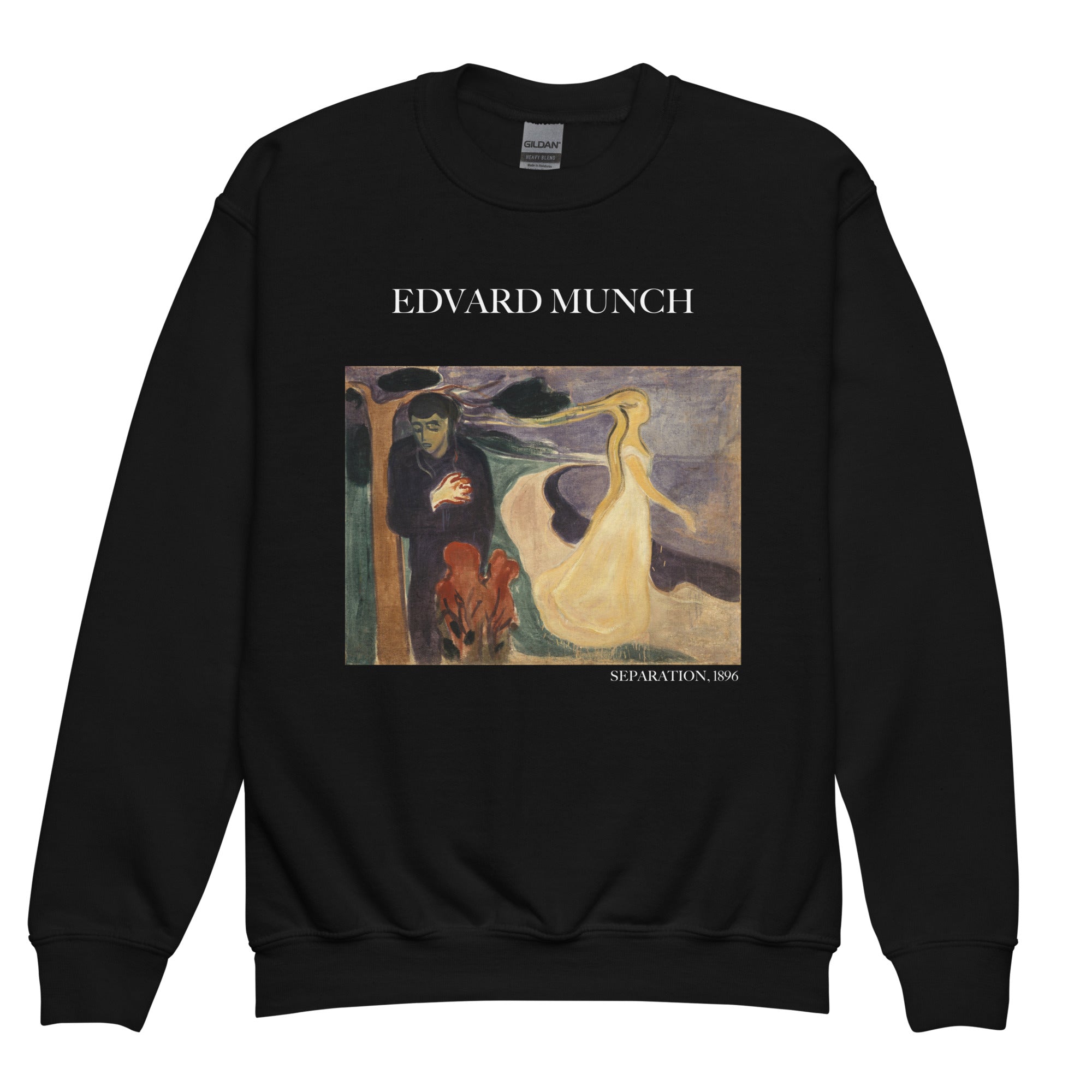 Edvard Munch „Trennung“ – berühmtes Gemälde – Rundhals-Sweatshirt | Premium-Kunst-Sweatshirt für Jugendliche