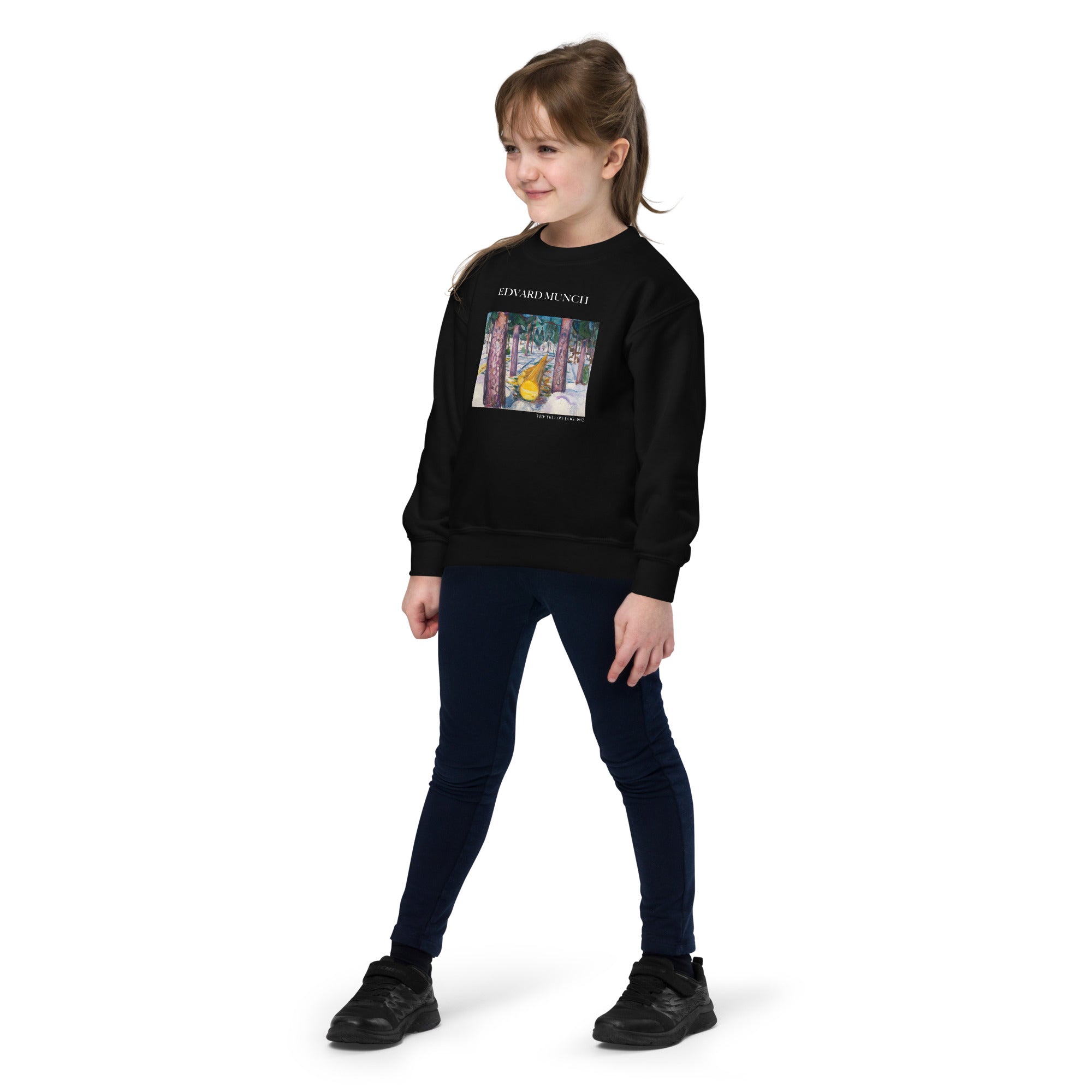 Edvard Munch „Der gelbe Baumstamm“ – berühmtes Gemälde – Rundhals-Sweatshirt | Premium-Kunst-Sweatshirt für Jugendliche