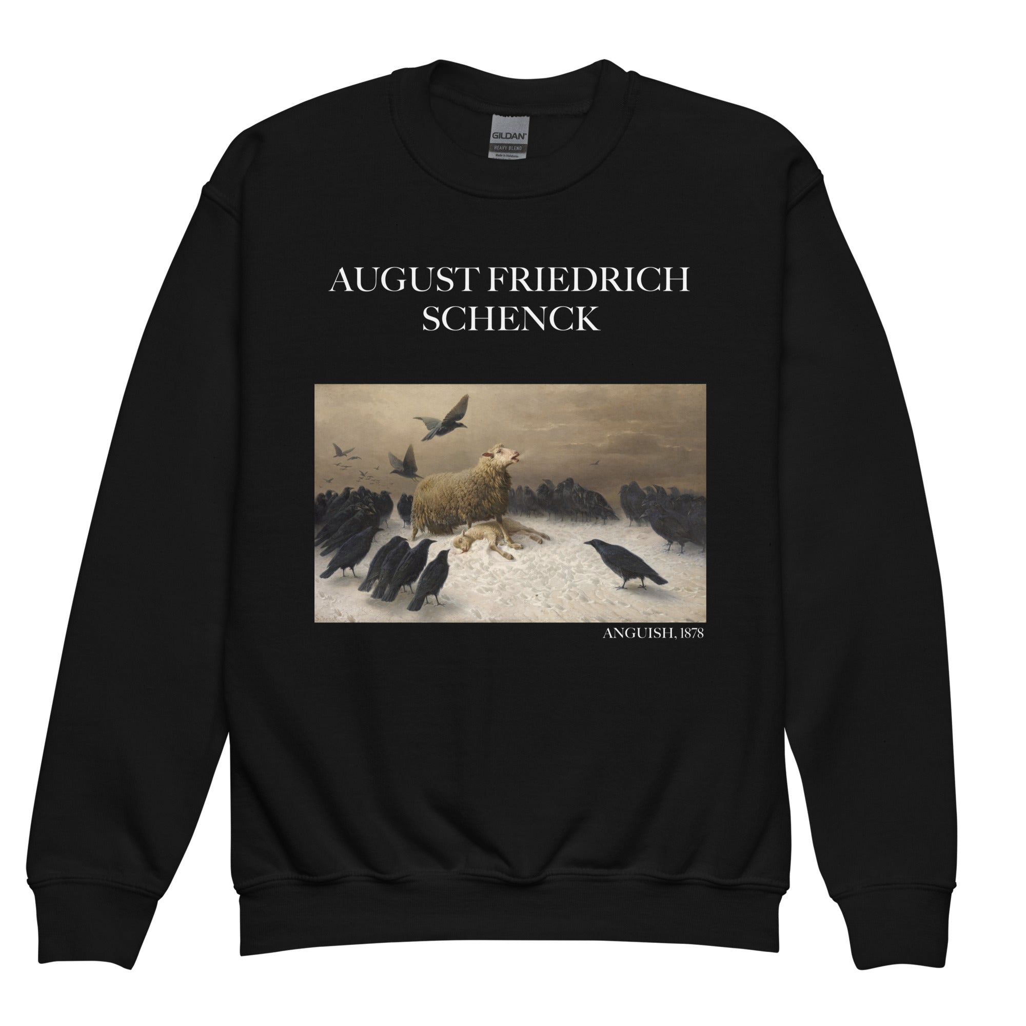 August Friedrich Schenck 'Anguish' Famous Painting Crewneck Sweatshirt | Premium Youth Art Sweatshirt