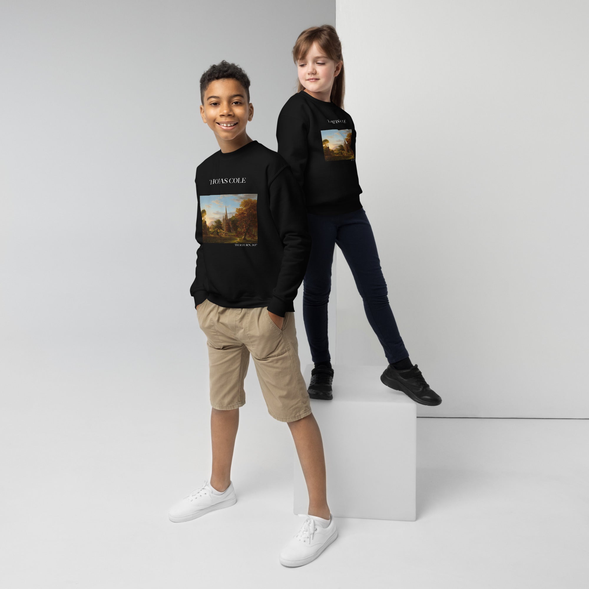 Thomas Cole 'The Return' Famous Painting Crewneck Sweatshirt | Premium Youth Art Sweatshirt