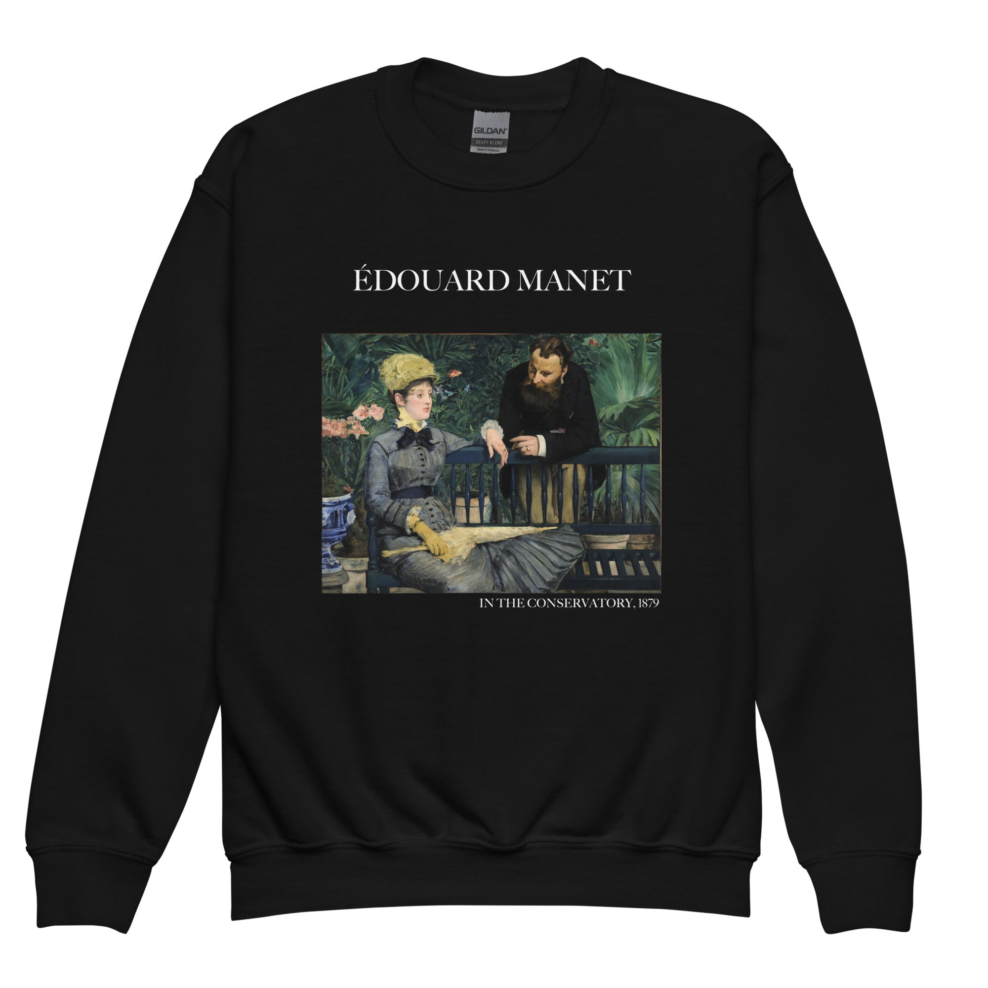Édouard Manet „Im Wintergarten“ – berühmtes Gemälde – Rundhals-Sweatshirt – Premium-Kunst-Sweatshirt für Jugendliche