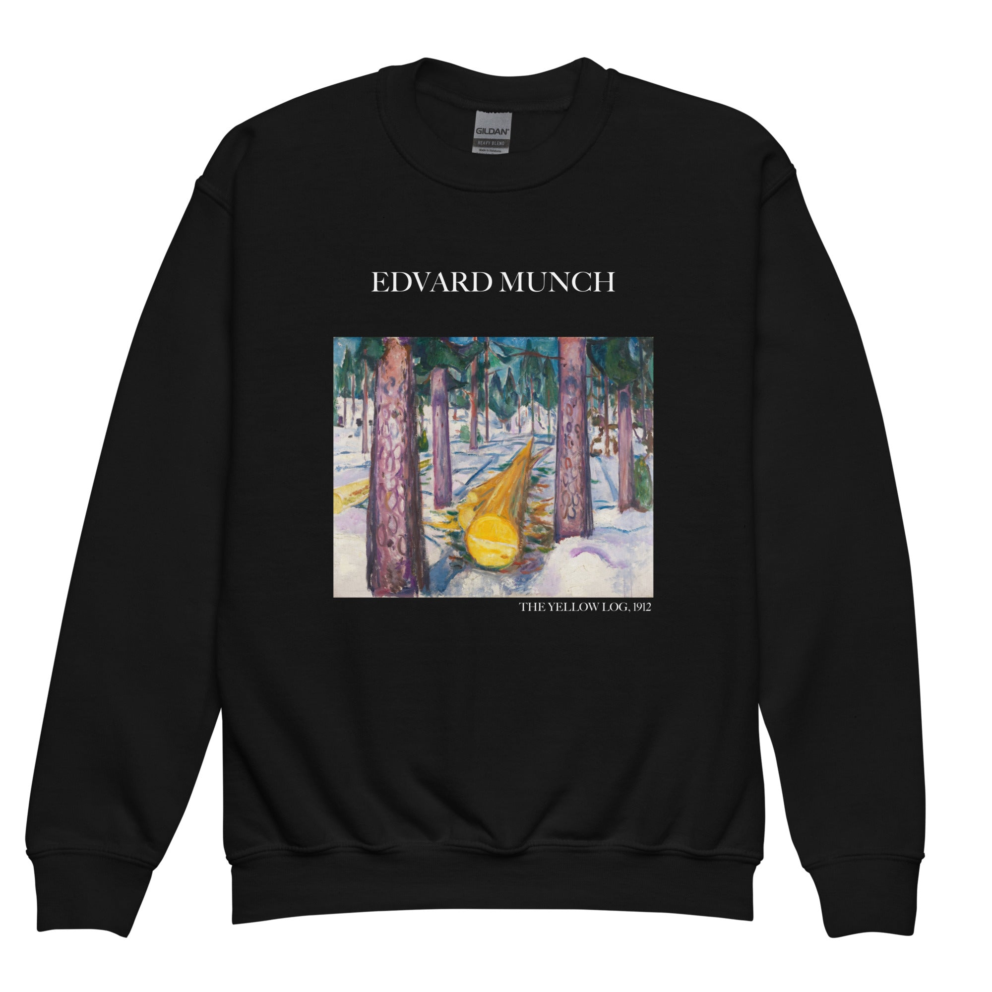 Edvard Munch „Der gelbe Baumstamm“ – berühmtes Gemälde – Rundhals-Sweatshirt | Premium-Kunst-Sweatshirt für Jugendliche