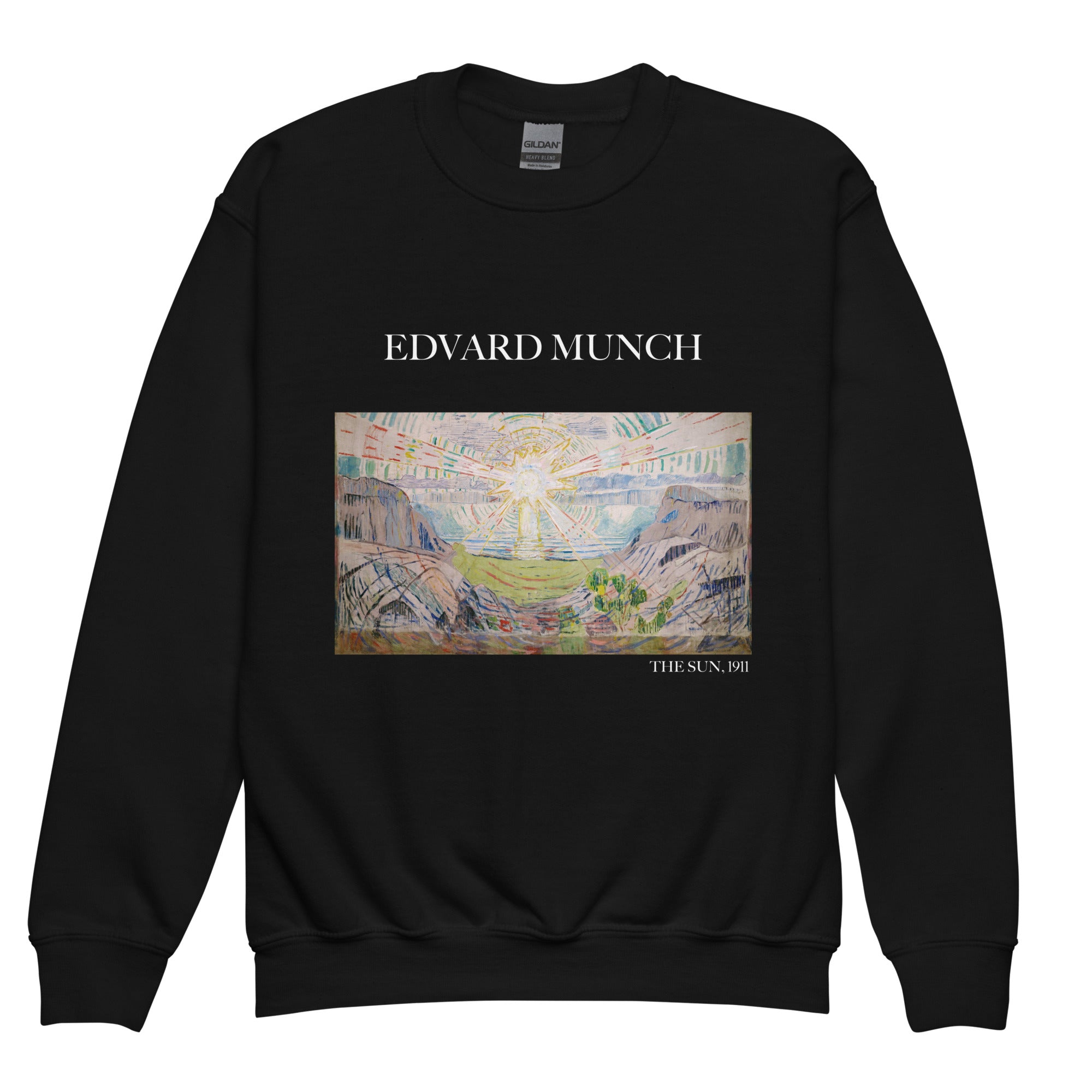 Edvard Munch 'The Sun' Famous Painting Crewneck Sweatshirt | Premium Youth Art Sweatshirt