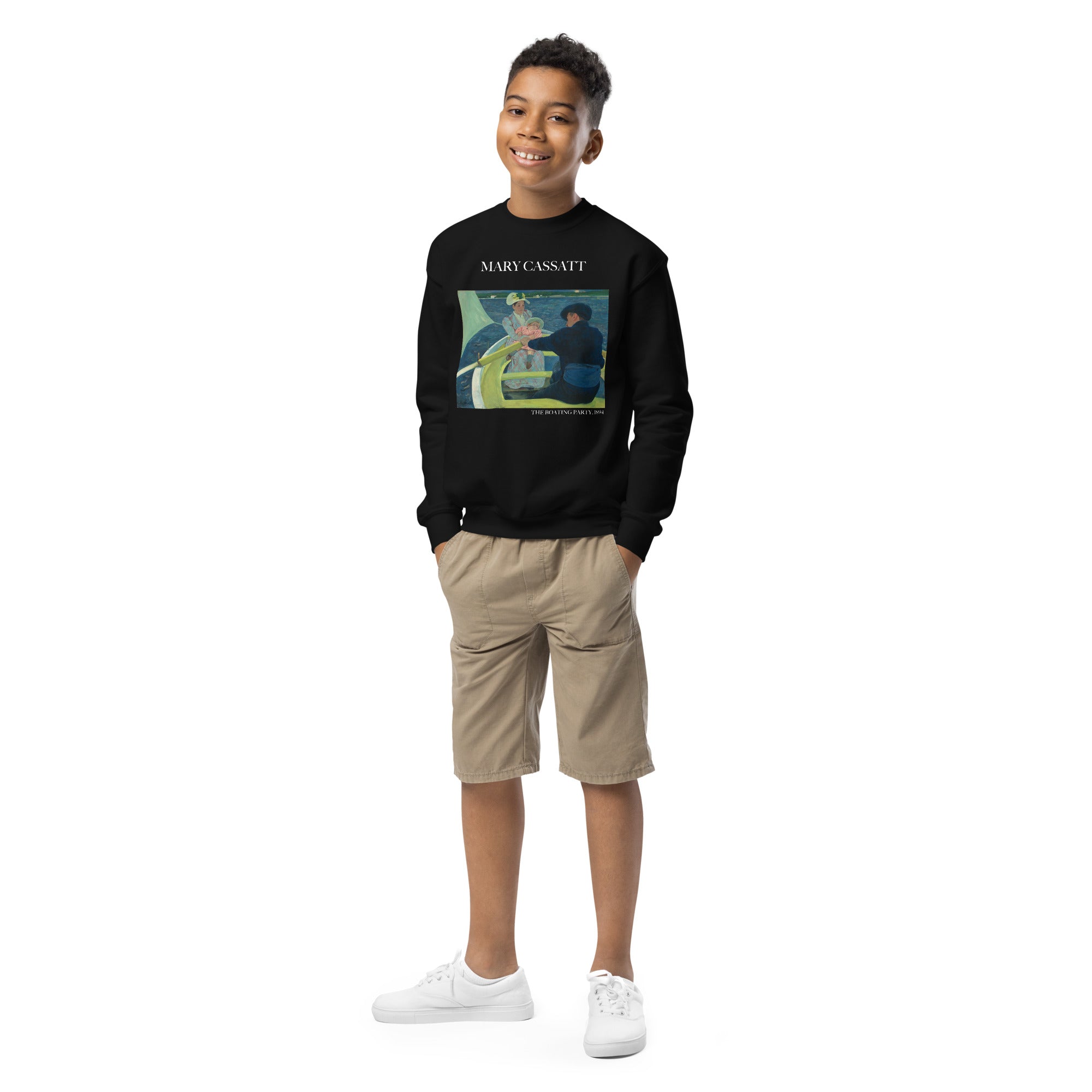 Mary Cassatt 'The Boating Party' Famous Painting Crewneck Sweatshirt | Premium Youth Art Sweatshirt