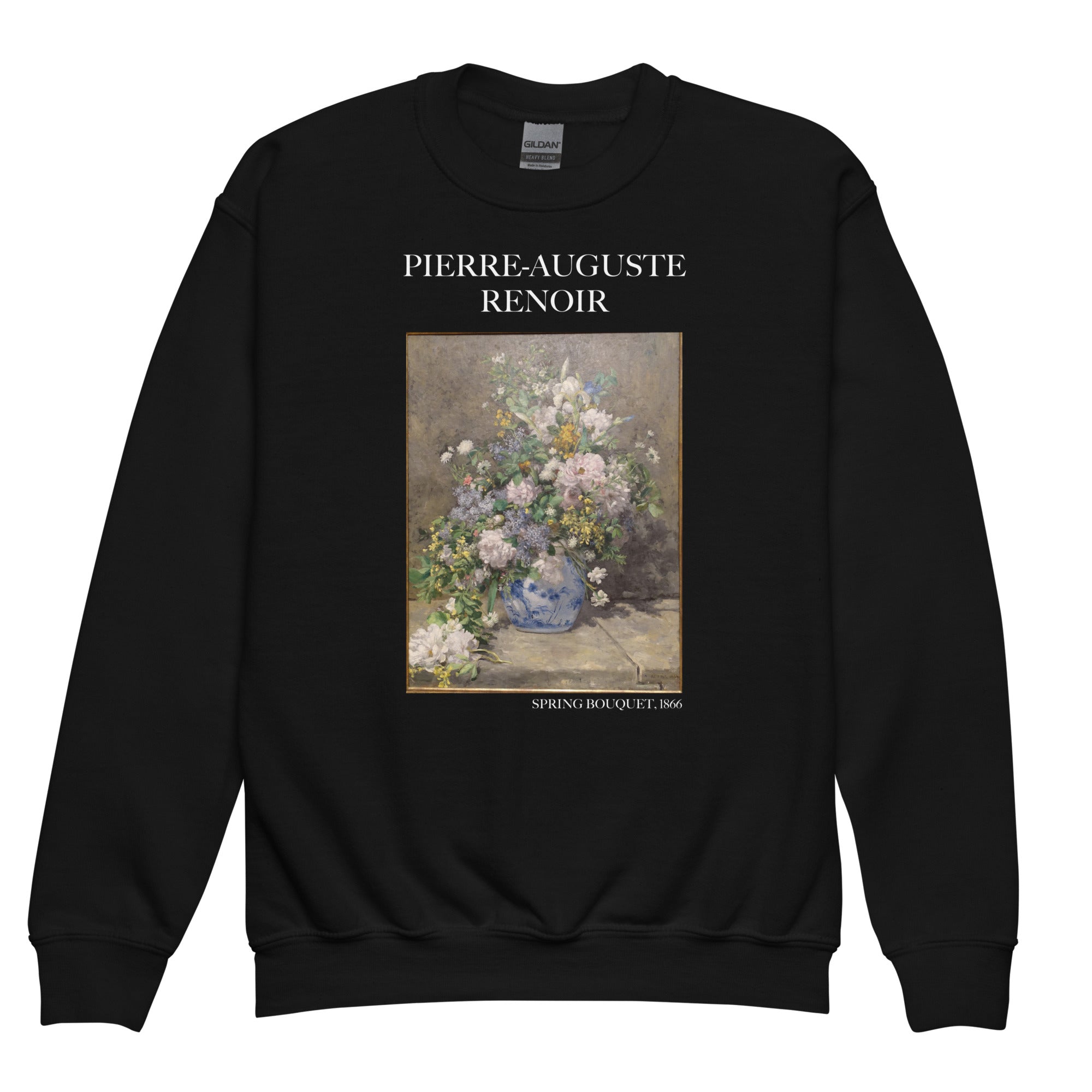 Pierre-Auguste Renoir 'Spring Bouquet' Famous Painting Crewneck Sweatshirt | Premium Youth Art Sweatshirt
