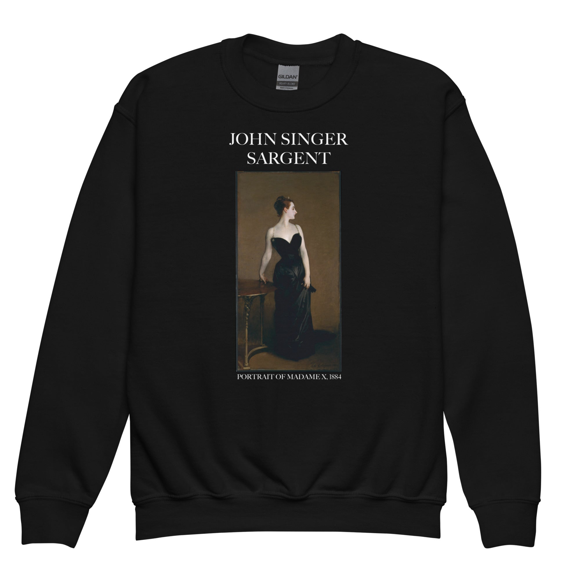 Rundhals-Sweatshirt mit berühmtem Gemälde „Portrait of Madame X“ von John Singer Sargent | Hochwertiges Kunst-Sweatshirt für Jugendliche