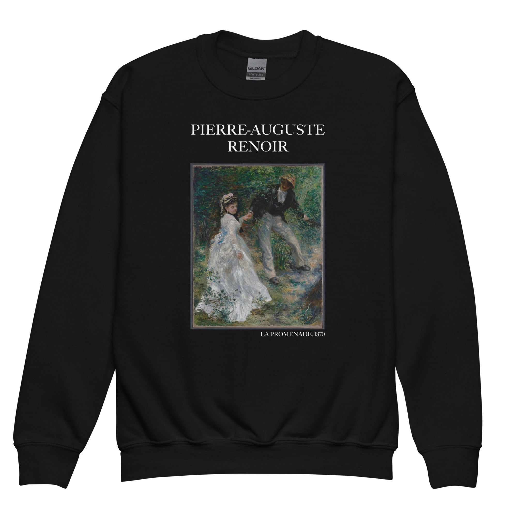 Rundhals-Sweatshirt „La Promenade“ von Pierre-Auguste Renoir, berühmtes Gemälde | Premium-Kunst-Sweatshirt für Jugendliche