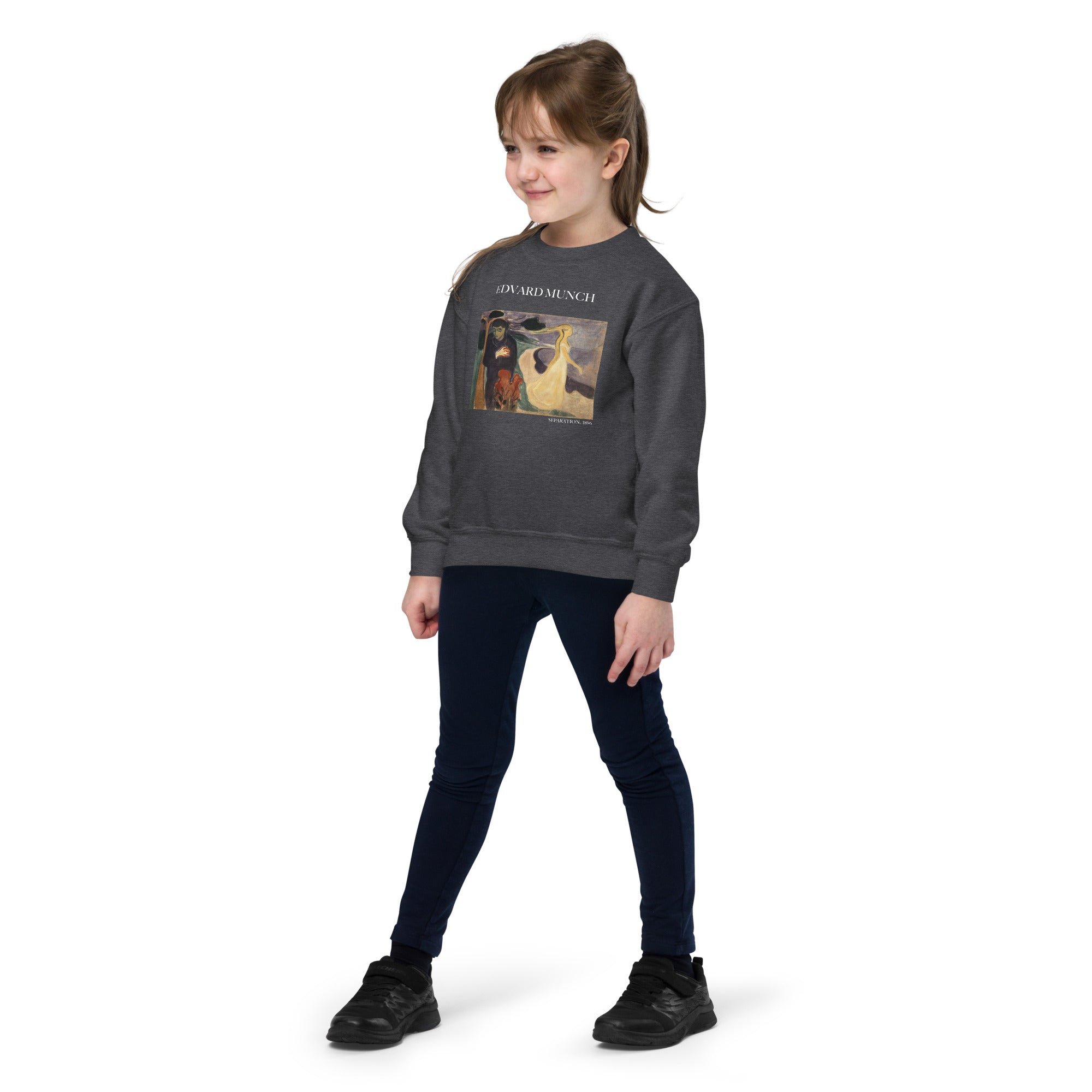 Edvard Munch 'Separation' Famous Painting Crewneck Sweatshirt | Premium Youth Art Sweatshirt