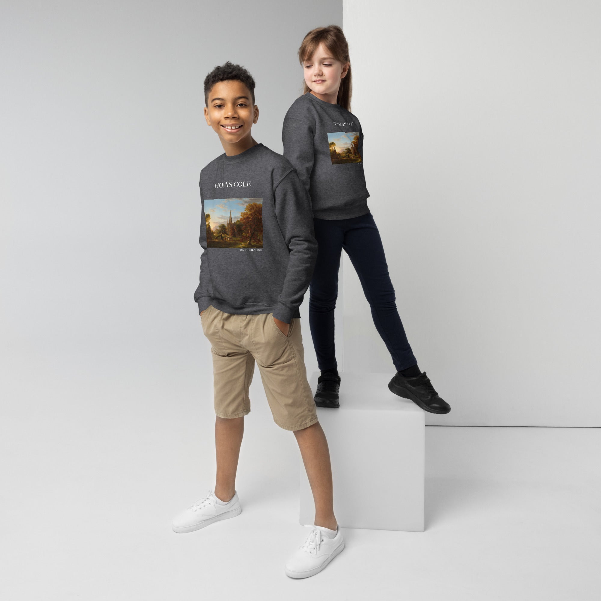 Thomas Cole 'The Return' Famous Painting Crewneck Sweatshirt | Premium Youth Art Sweatshirt