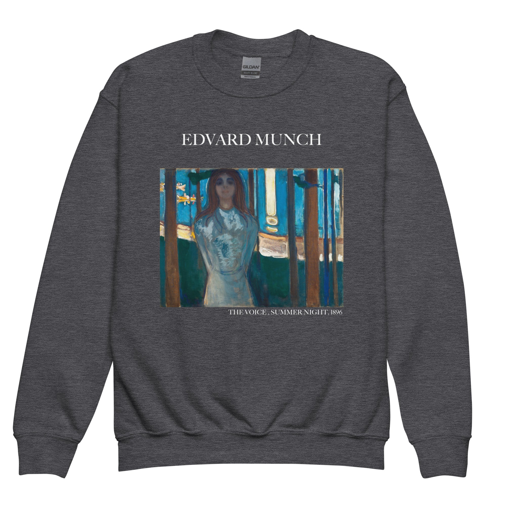 Edvard Munch 'The Voice, Summer Night' Famous Painting Crewneck Sweatshirt | Premium Youth Art Sweatshirt