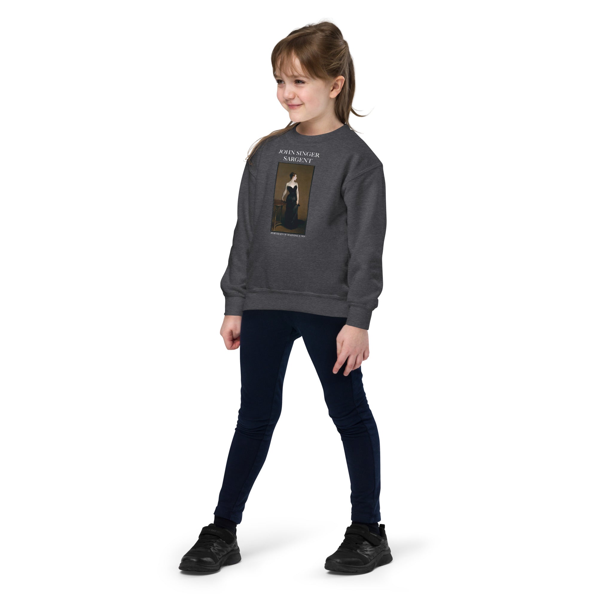 John Singer Sargent 'Portrait of Madame X' Famous Painting Crewneck Sweatshirt | Premium Youth Art Sweatshirt