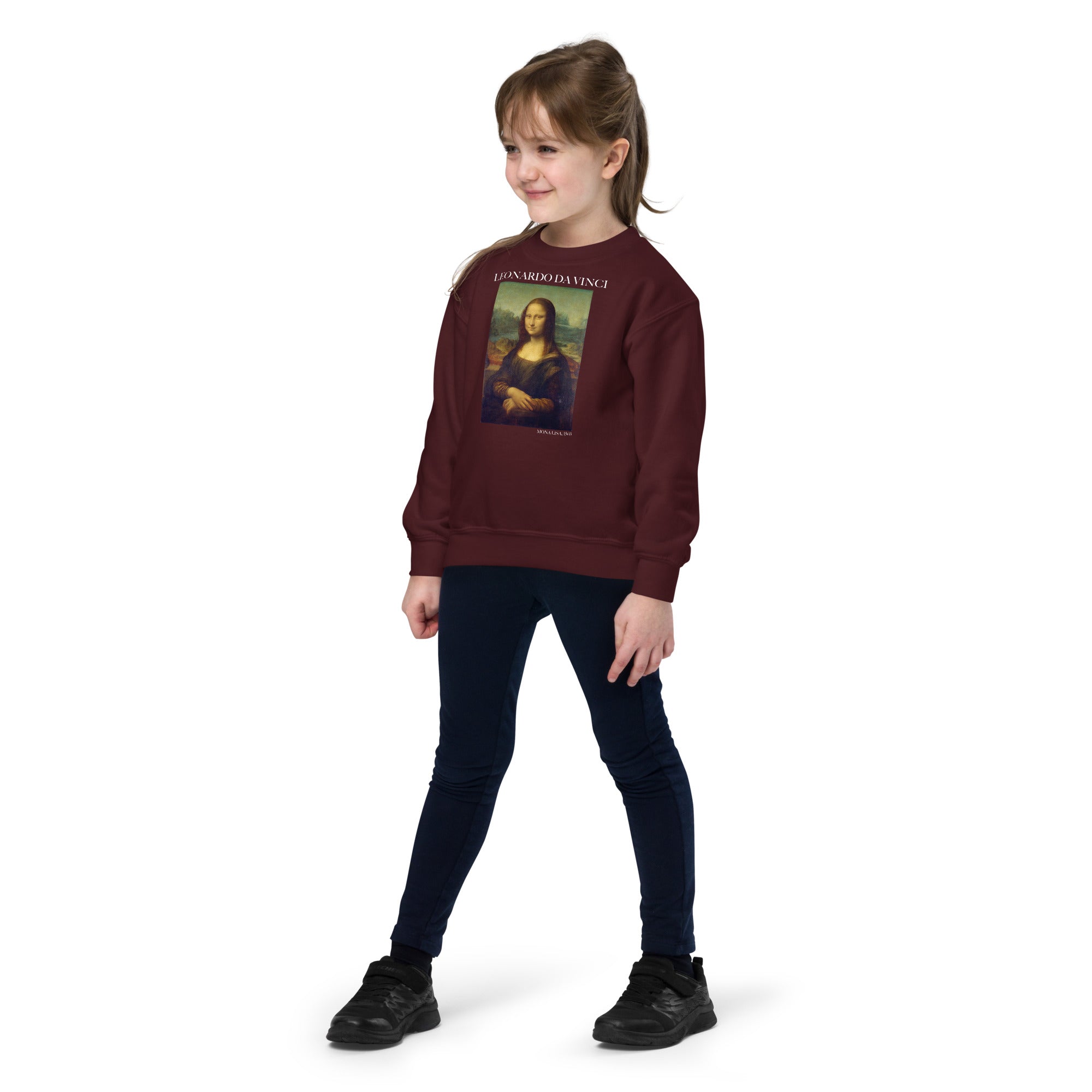 Leonardo da Vinci 'Mona Lisa' Famous Painting Crewneck Sweatshirt | Premium Youth Art Sweatshirt