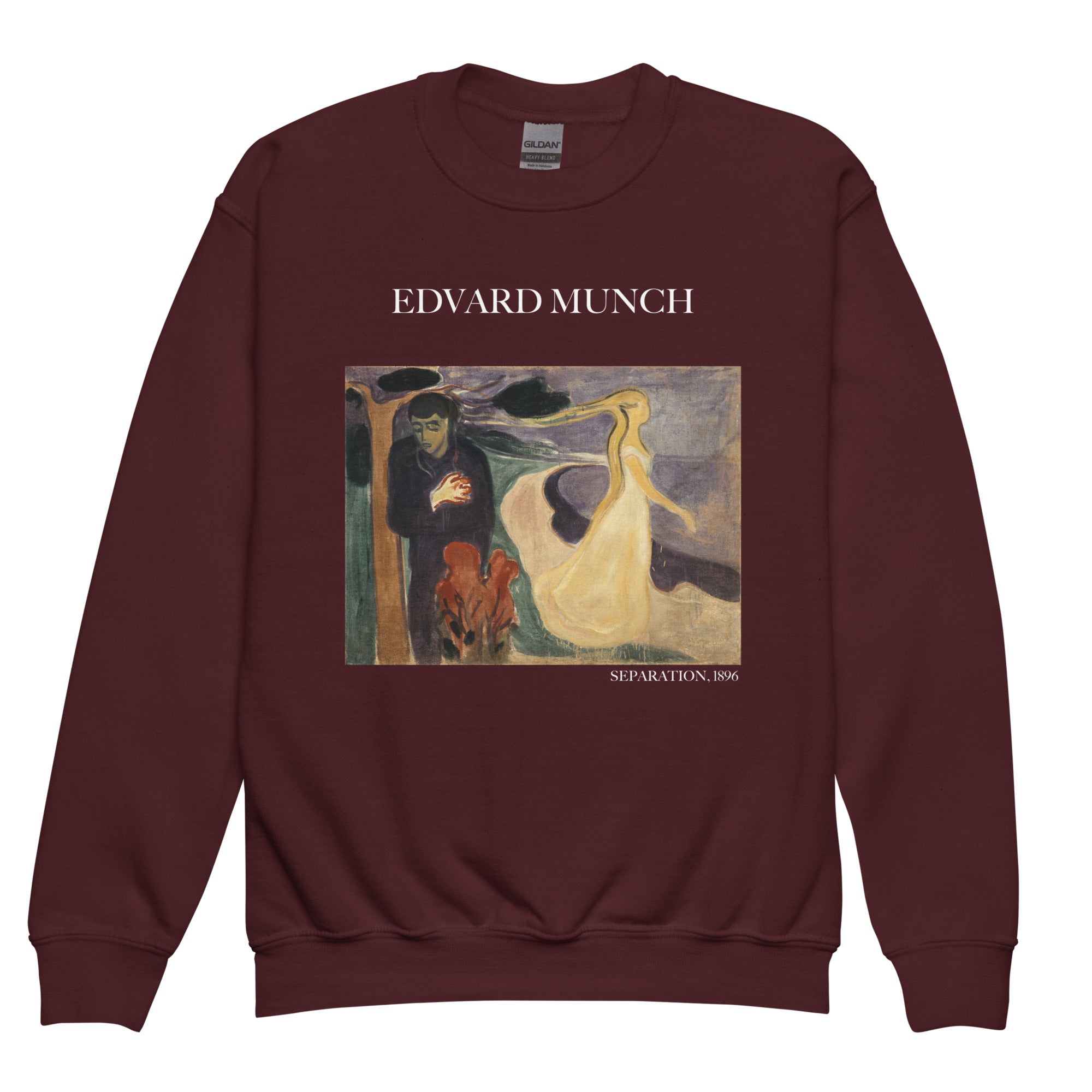 Edvard Munch 'Separation' Famous Painting Crewneck Sweatshirt | Premium Youth Art Sweatshirt