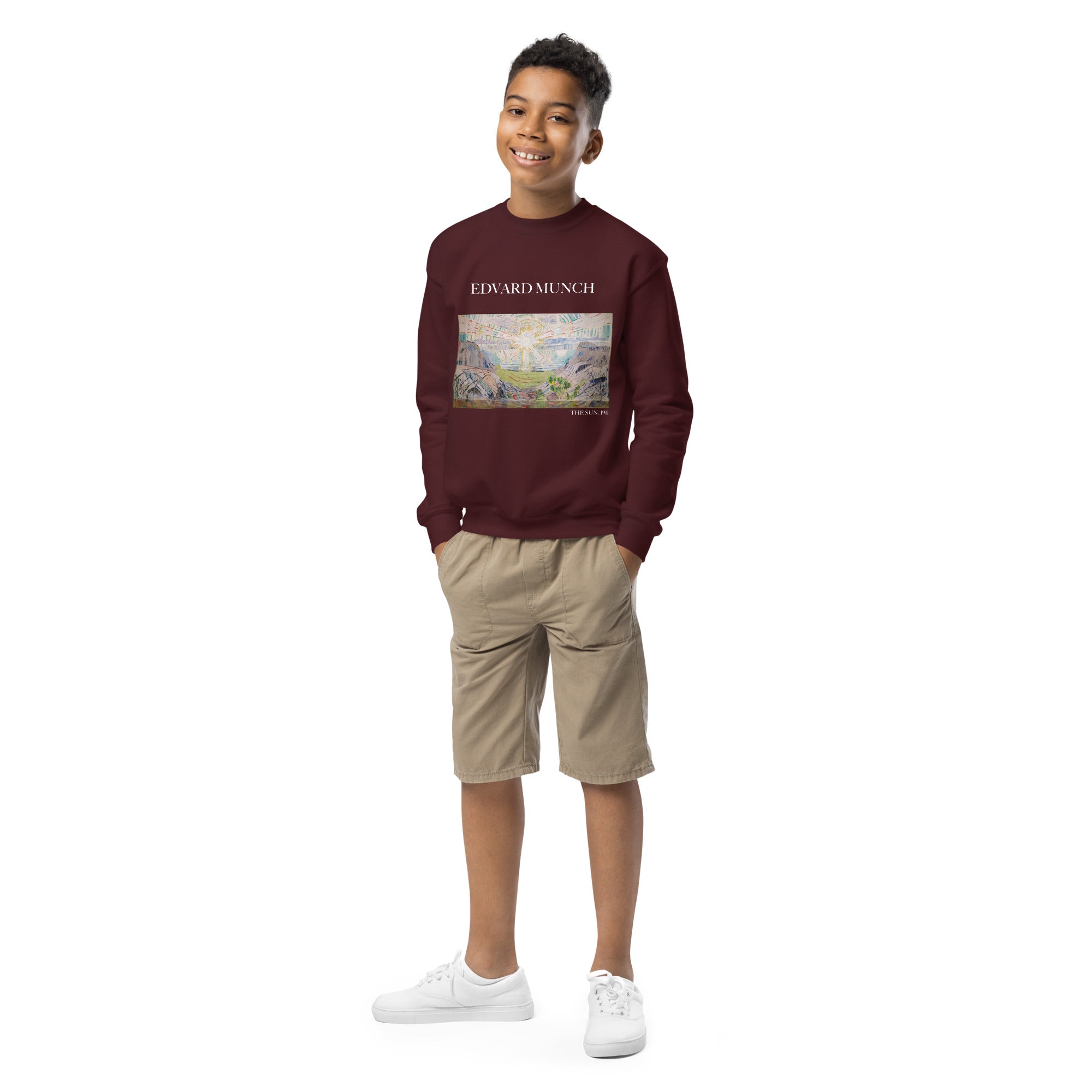 Edvard Munch 'The Sun' Famous Painting Crewneck Sweatshirt | Premium Youth Art Sweatshirt