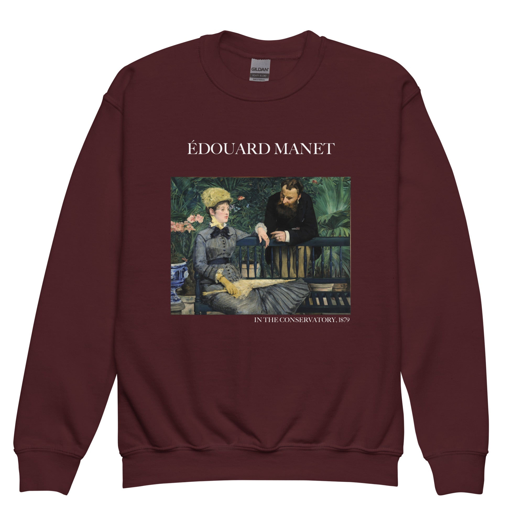 Édouard Manet 'In the Conservatory' Famous Painting Crewneck Sweatshirt | Premium Youth Art Sweatshirt