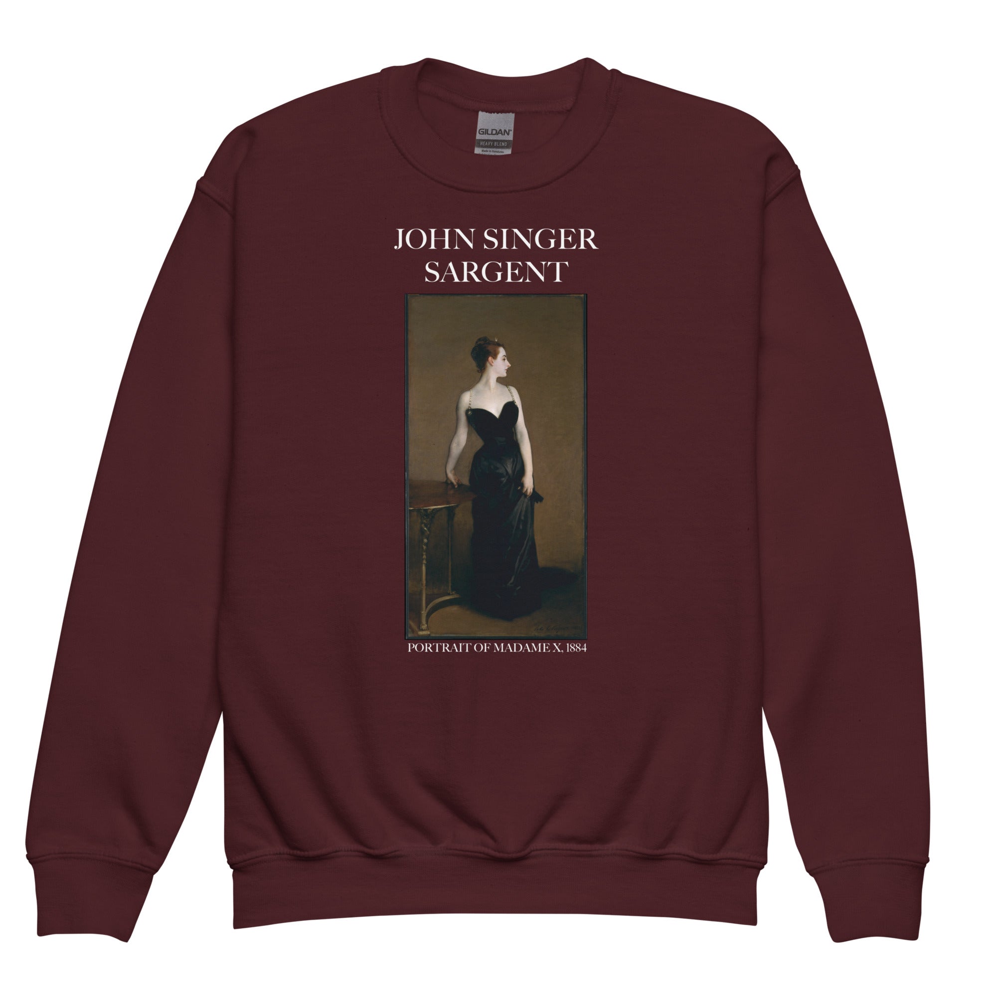 John Singer Sargent 'Portrait of Madame X' Famous Painting Crewneck Sweatshirt | Premium Youth Art Sweatshirt