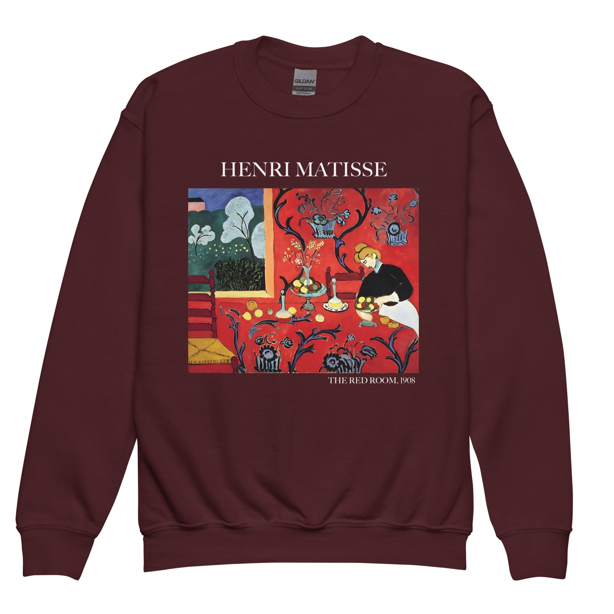 Henri Matisse 'The Red Room' Famous Painting Crewneck Sweatshirt | Premium Youth Art Sweatshirt