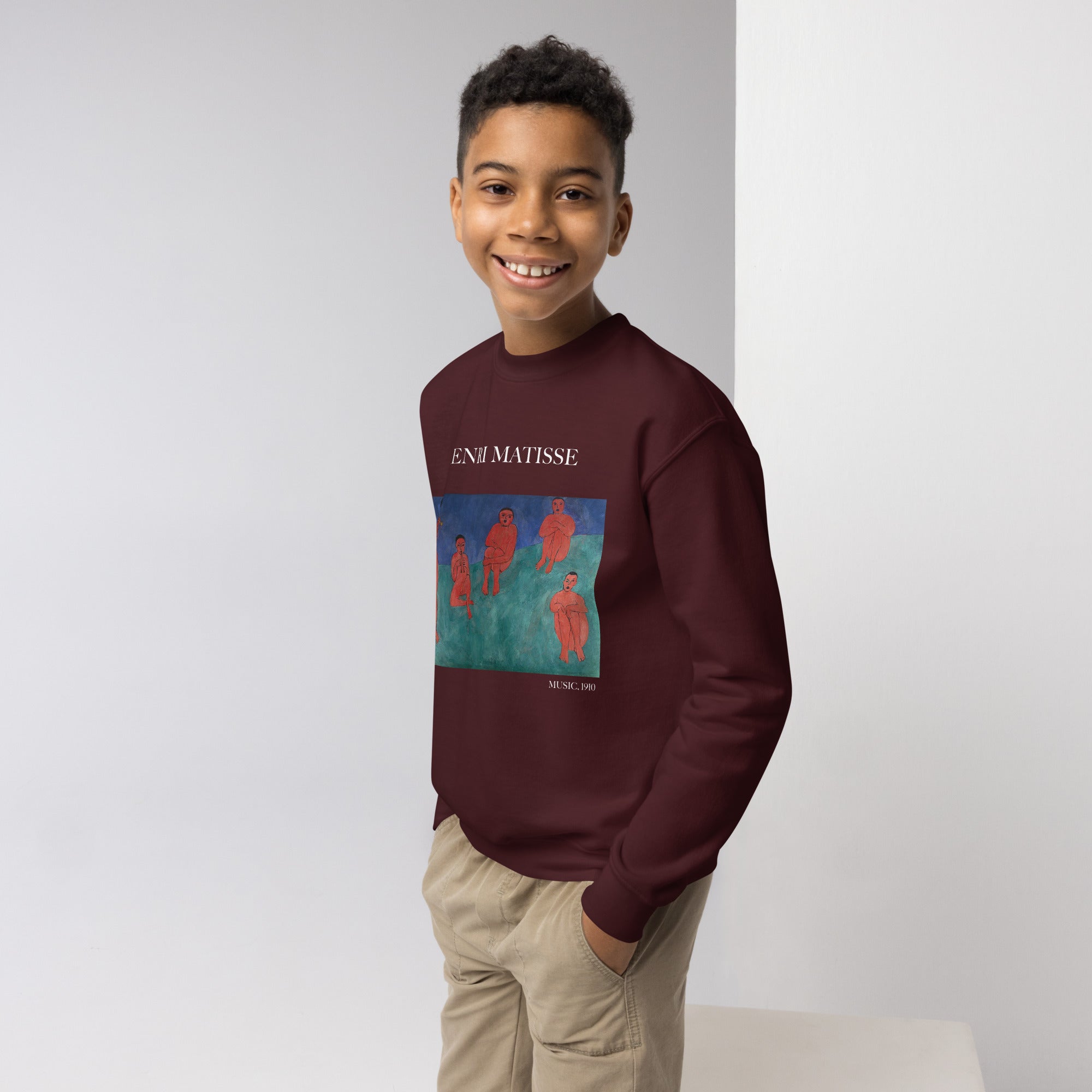 Henri Matisse 'Music' Famous Painting Crewneck Sweatshirt | Premium Youth Art Sweatshirt