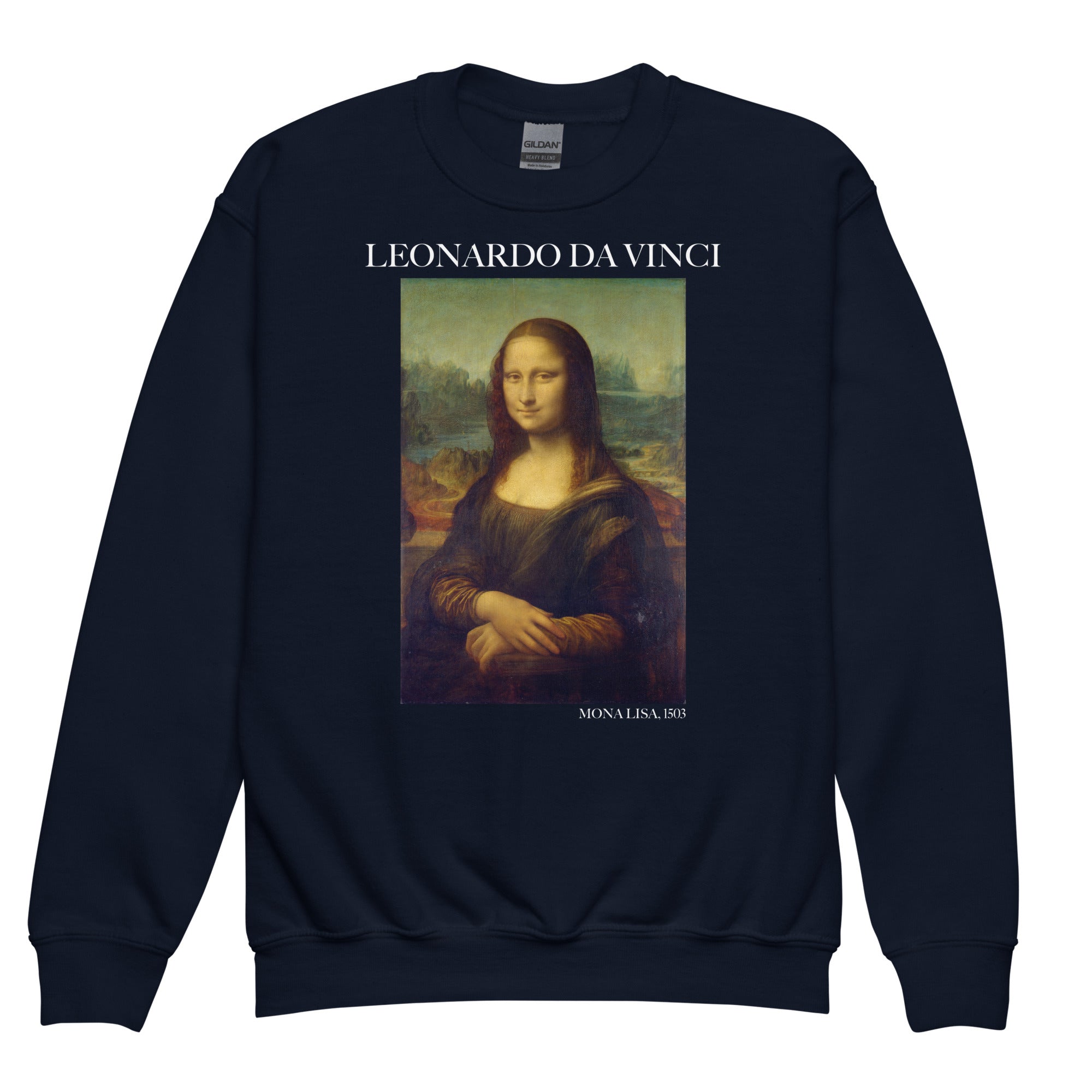 Leonardo da Vinci 'Mona Lisa' Famous Painting Crewneck Sweatshirt | Premium Youth Art Sweatshirt