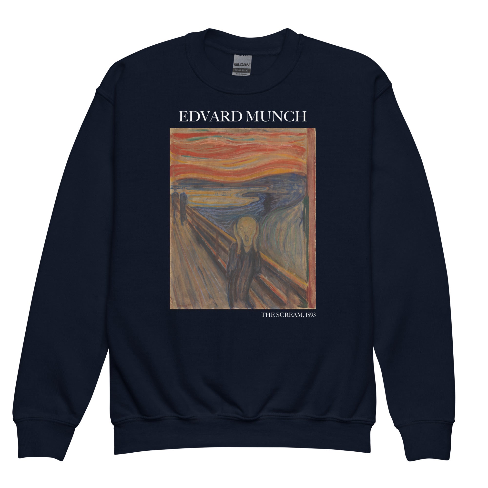 Edvard Munch 'The Scream' Famous Painting Crewneck Sweatshirt | Premium Youth Art Sweatshirt