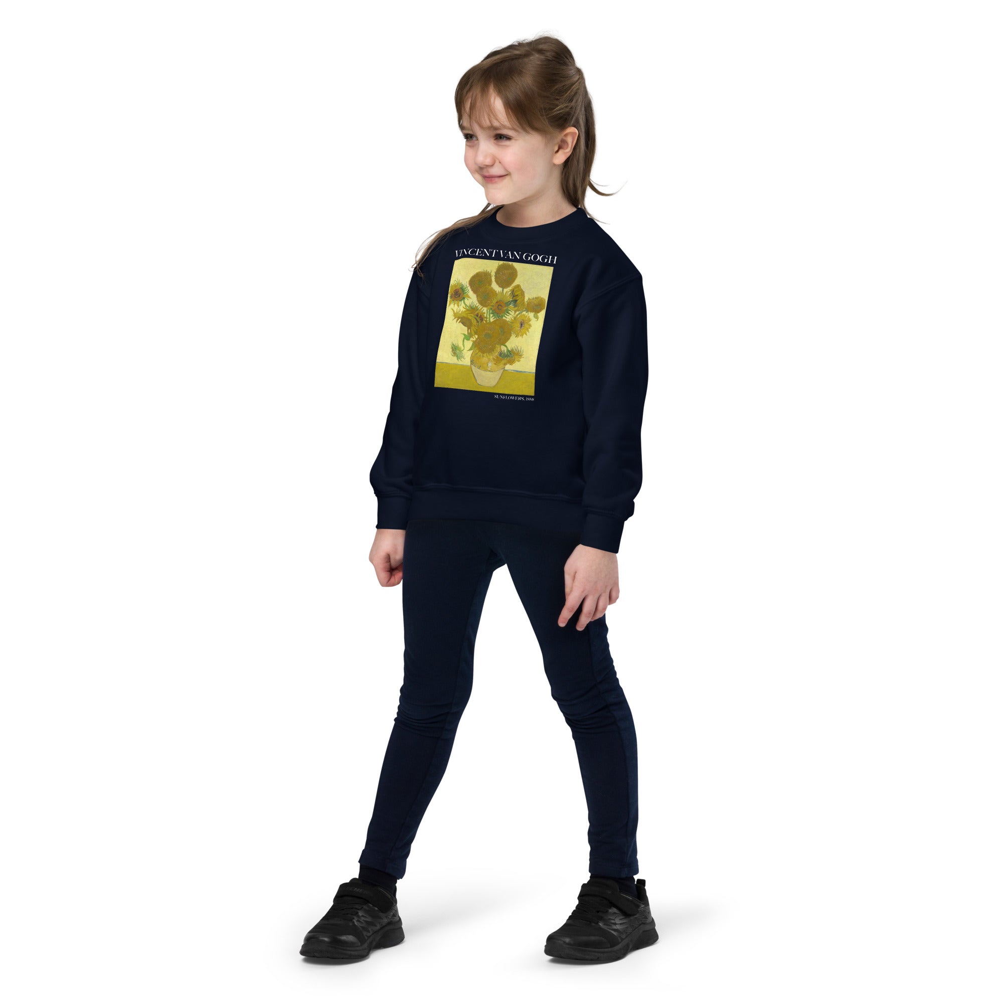 Vincent van Gogh 'Sunflowers' Famous Painting Crewneck Sweatshirt | Premium Youth Art Sweatshirt