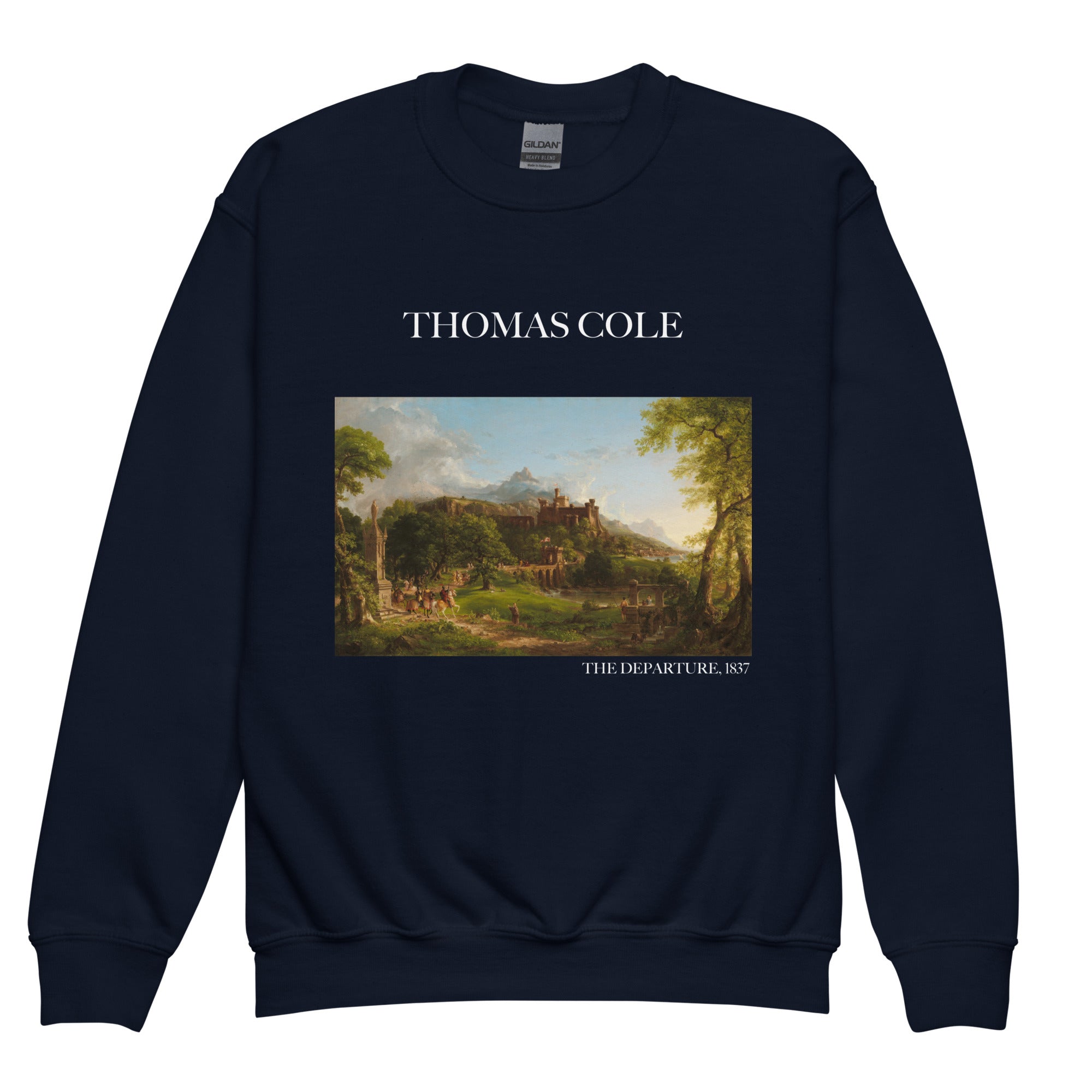 Thomas Cole 'The Departure' Famous Painting Crewneck Sweatshirt | Premium Youth Art Sweatshirt