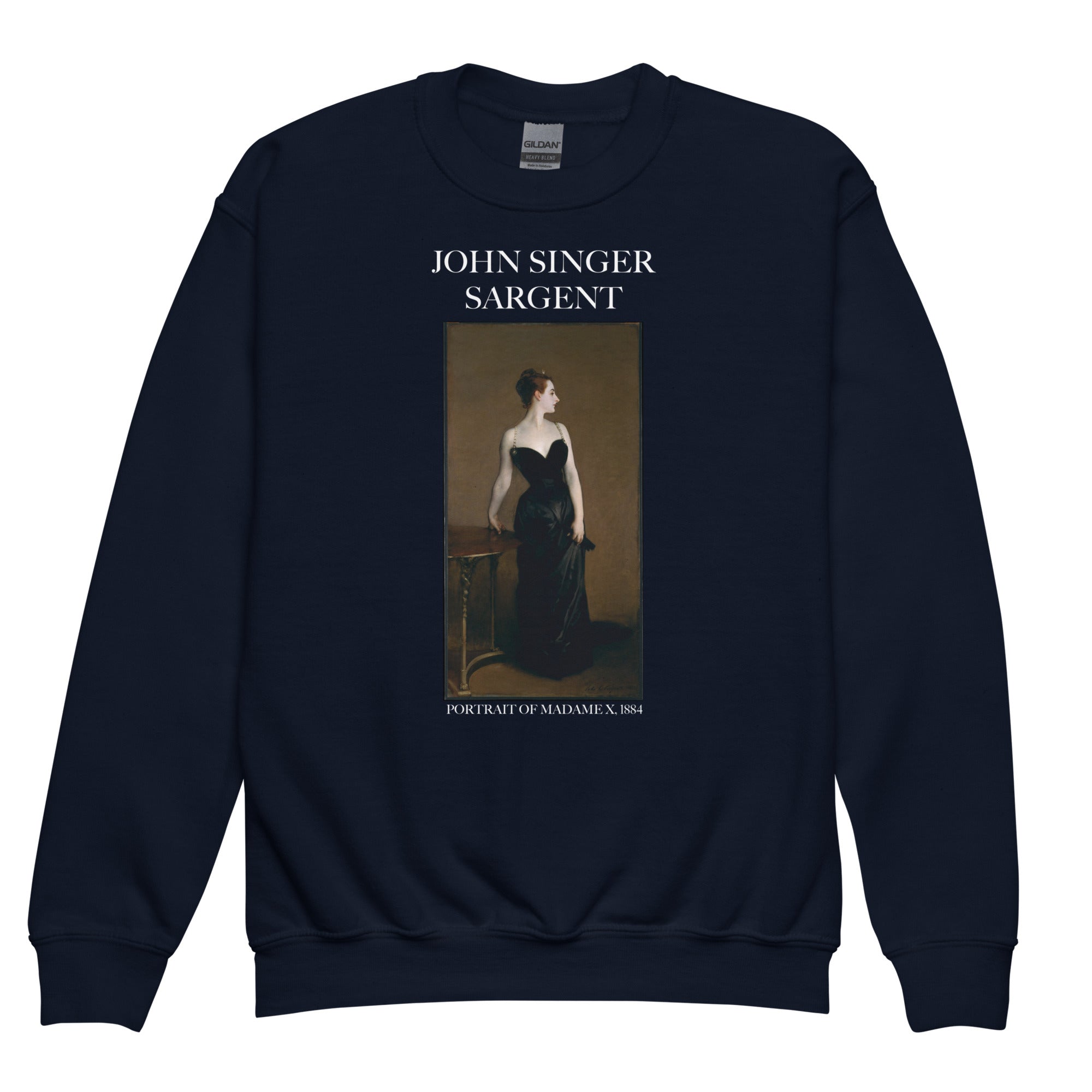 John Singer Sargent 'Portrait of Madame X' Famous Painting Crewneck Sweatshirt | Premium Youth Art Sweatshirt