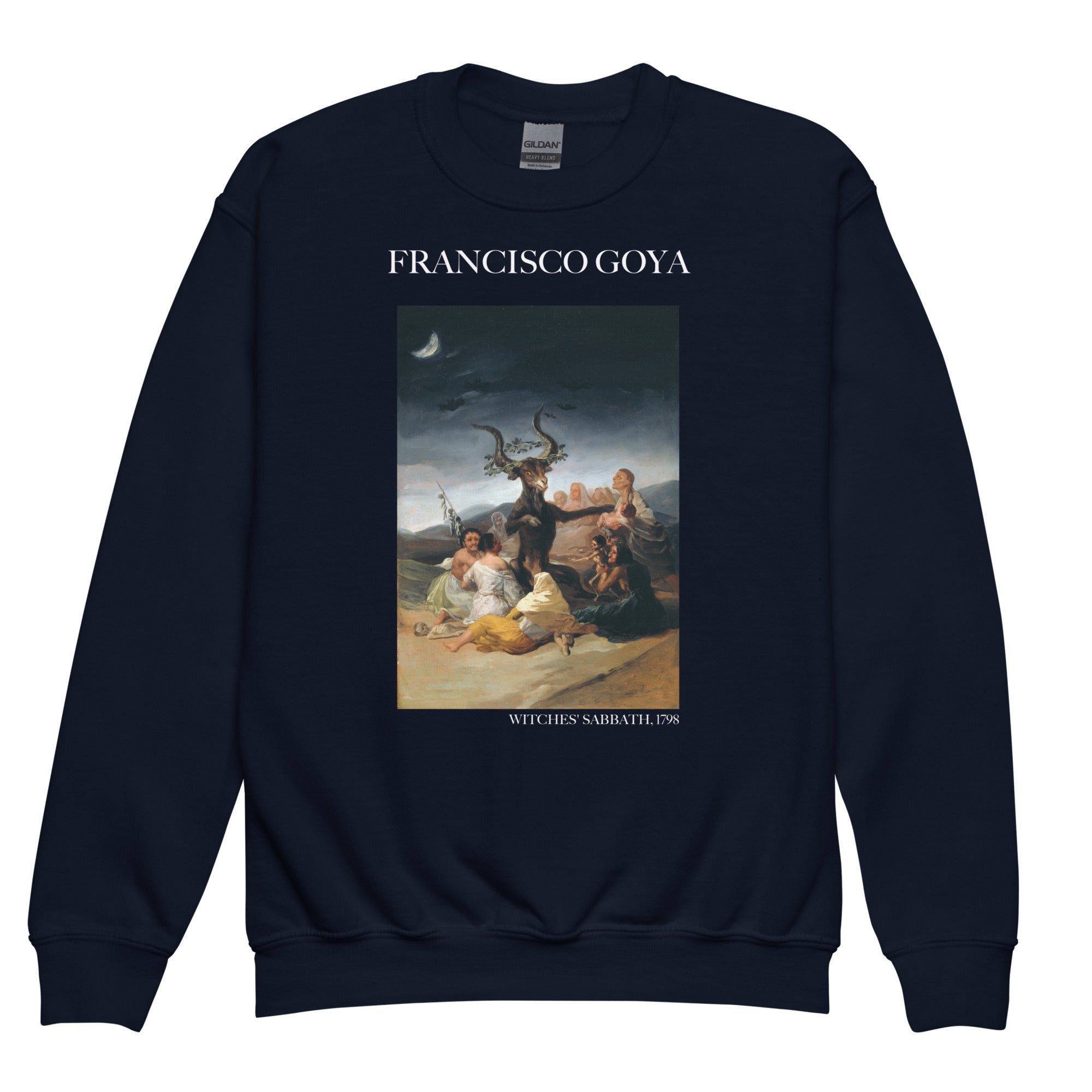 Francisco Goya 'Witches' Sabbath' Famous Painting Crewneck Sweatshirt | Premium Youth Art Sweatshirt