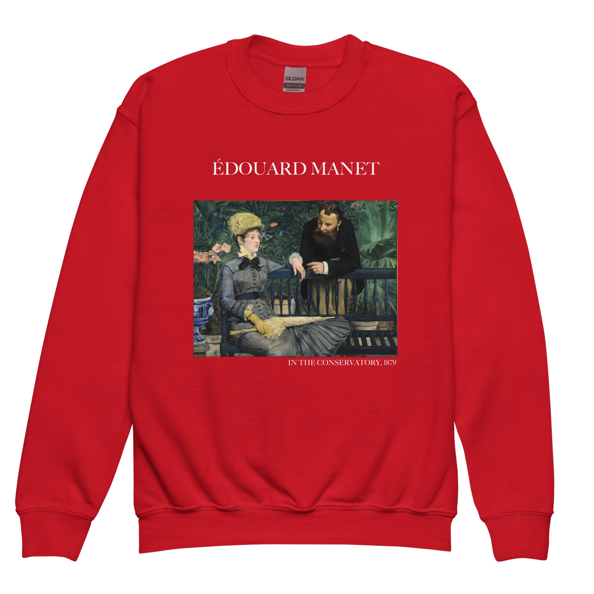 Édouard Manet „Im Wintergarten“ – berühmtes Gemälde – Rundhals-Sweatshirt – Premium-Kunst-Sweatshirt für Jugendliche