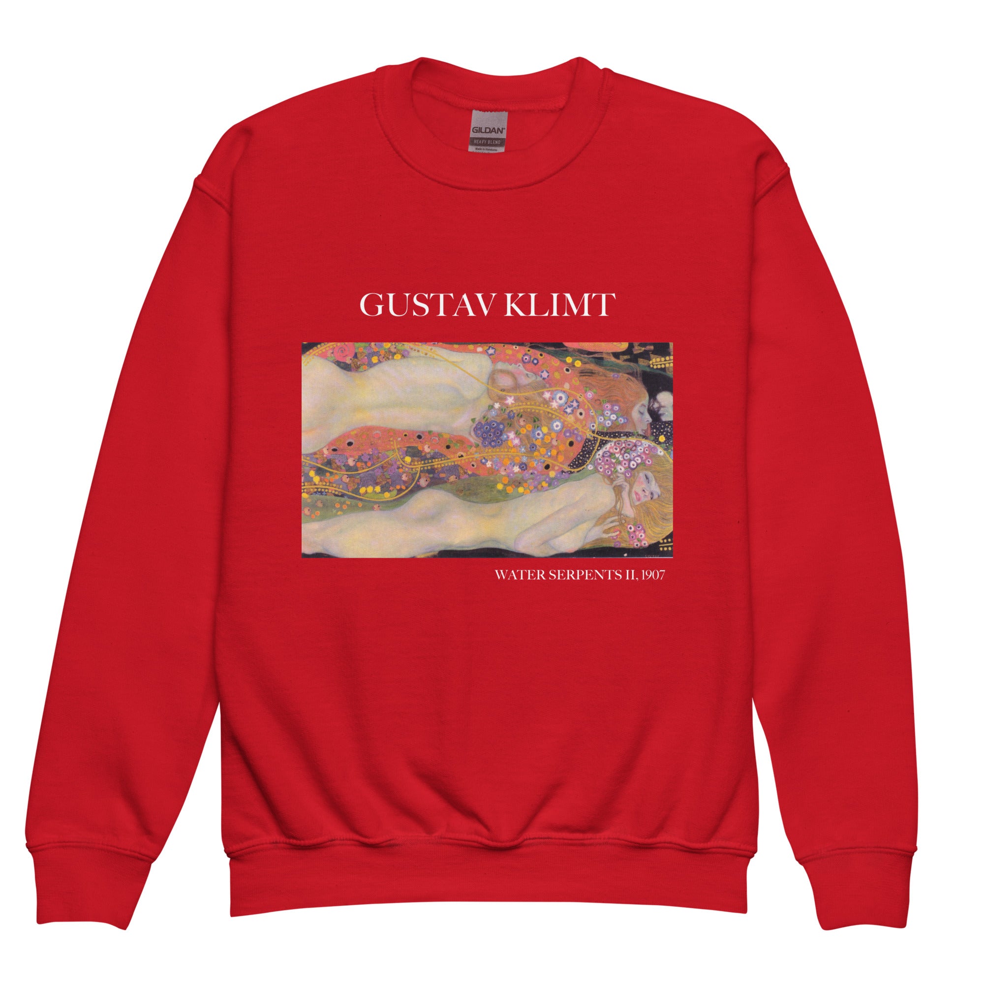 Gustav Klimt 'Water Serpents II' Famous Painting Crewneck Sweatshirt | Premium Youth Art Sweatshirt