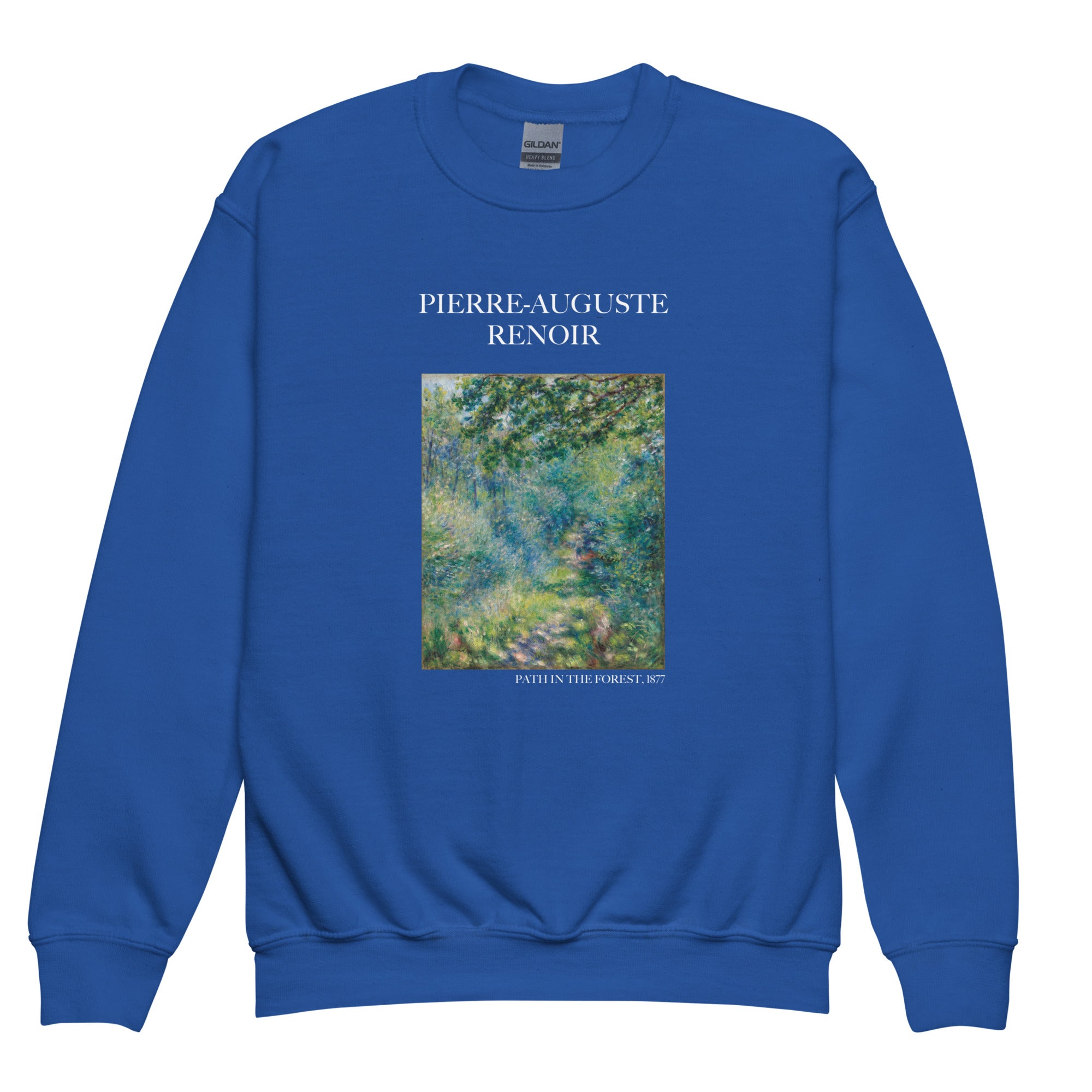 Pierre-Auguste Renoir 'Path in the Forest' Famous Painting Crewneck Sweatshirt | Premium Youth Art Sweatshirt