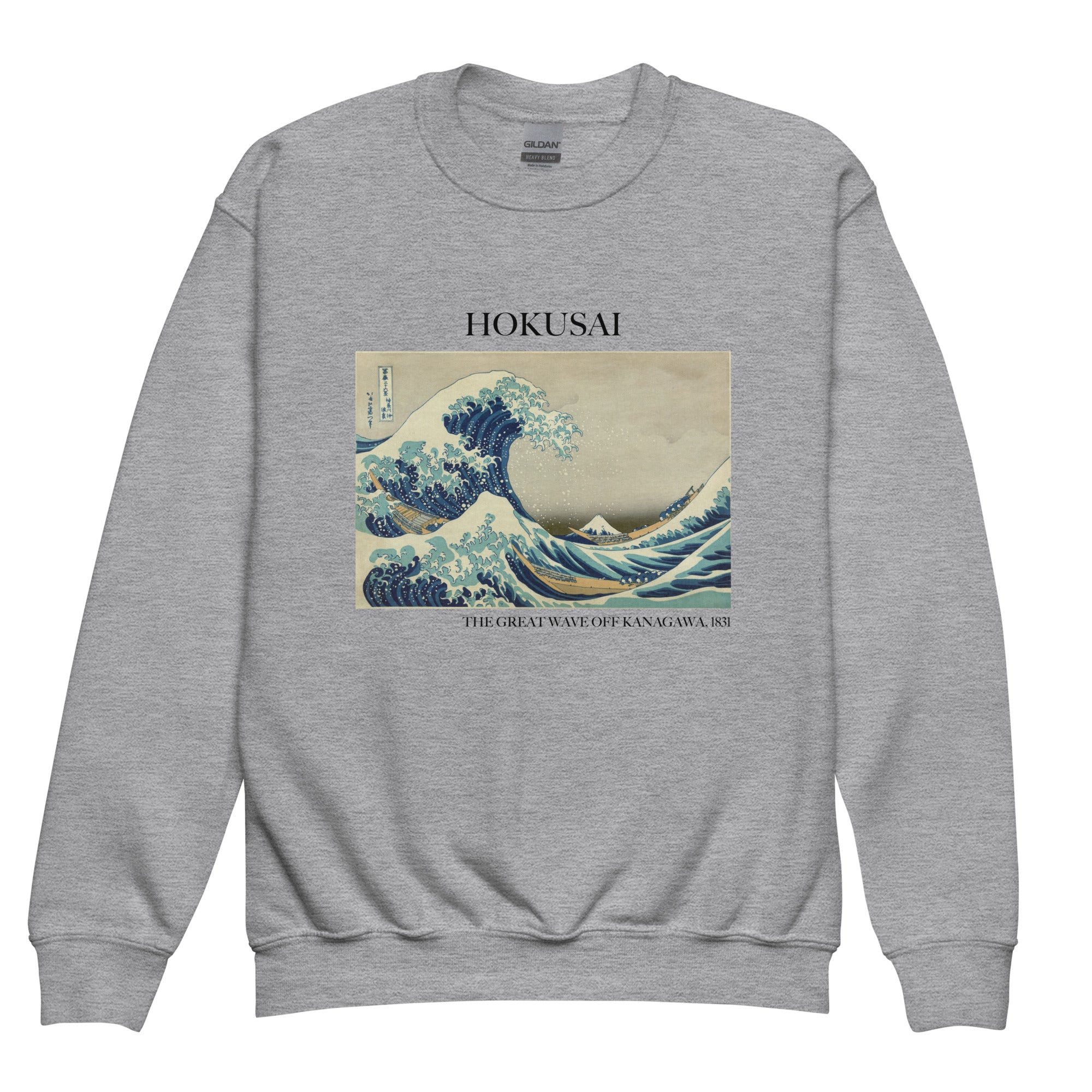 Hokusai 'The Great Wave off Kanagawa' Famous Painting Crewneck Sweatshirt | Premium Youth Art Sweatshirt