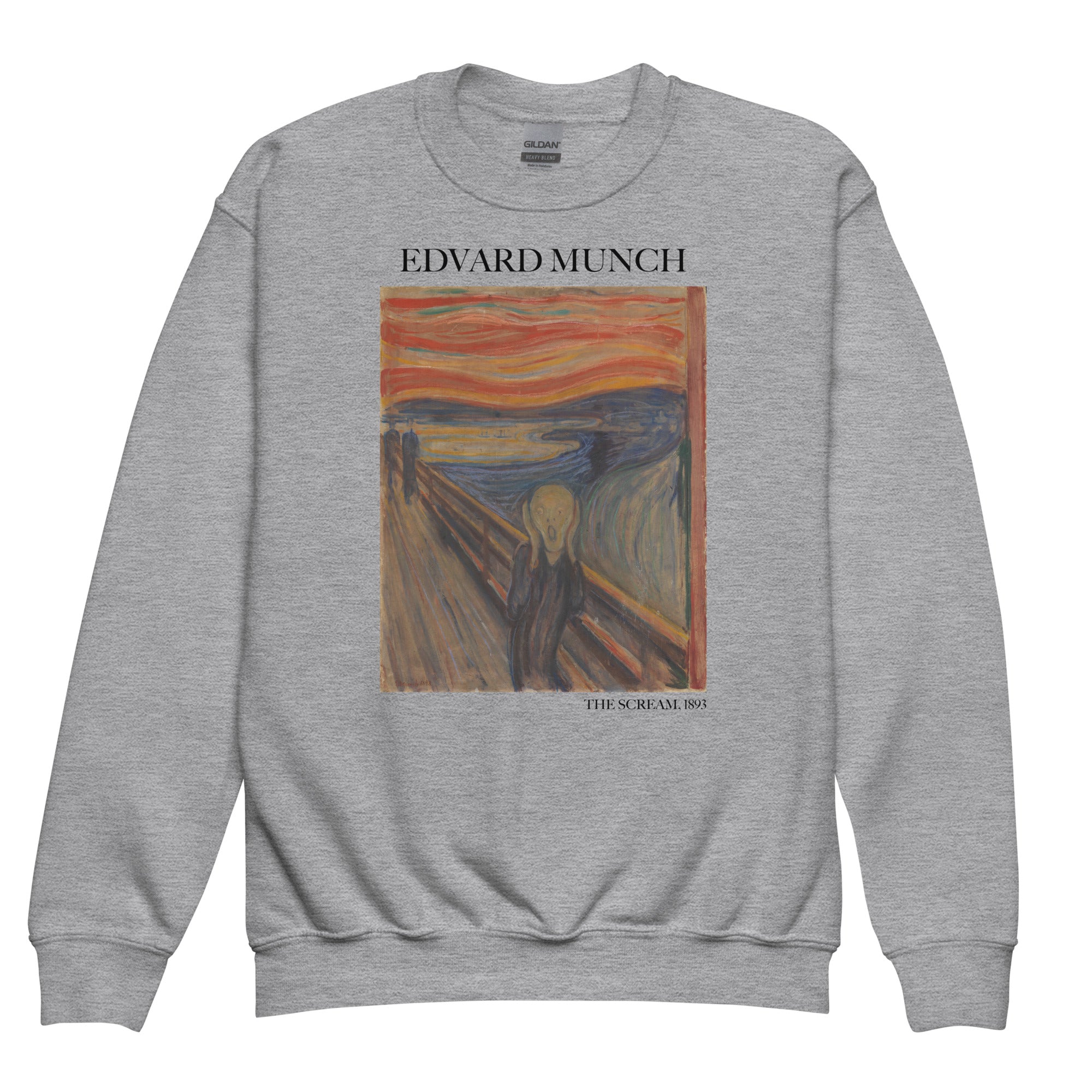 Edvard Munch „Der Schrei“ – berühmtes Gemälde – Rundhals-Sweatshirt | Premium-Kunst-Sweatshirt für Jugendliche