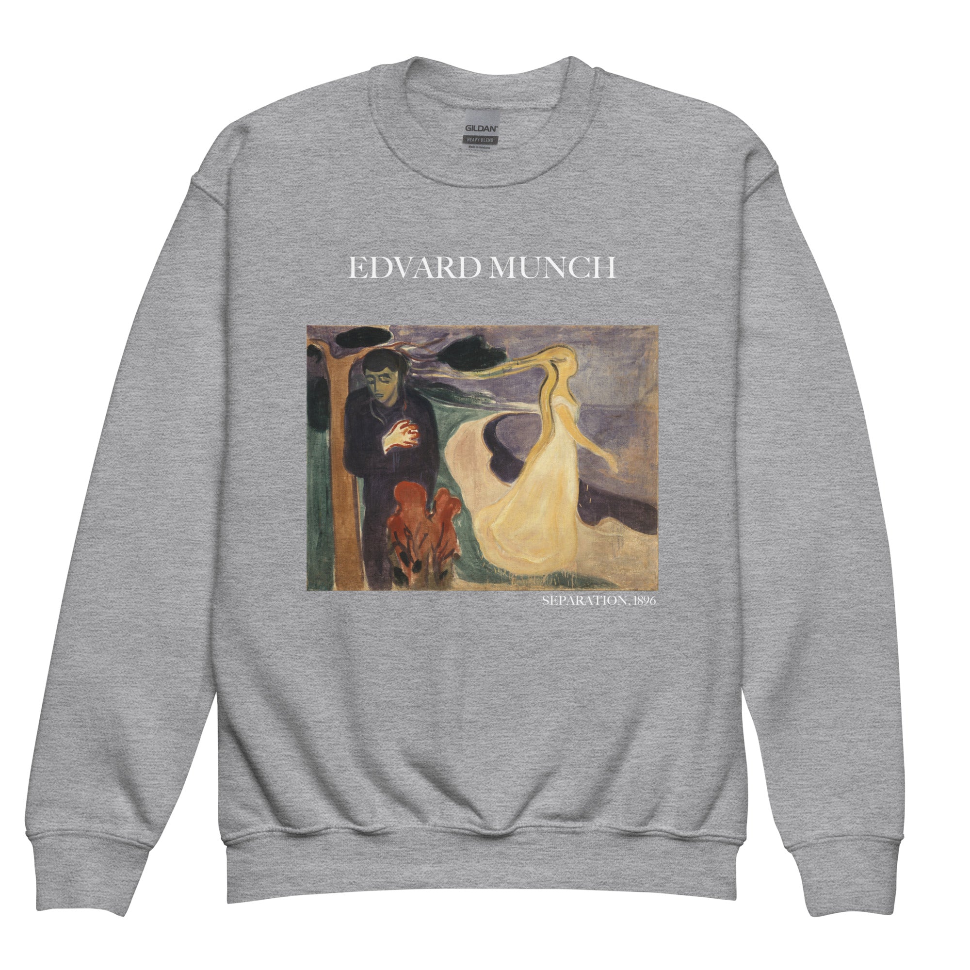 Edvard Munch 'Separation' Famous Painting Crewneck Sweatshirt | Premium Youth Art Sweatshirt