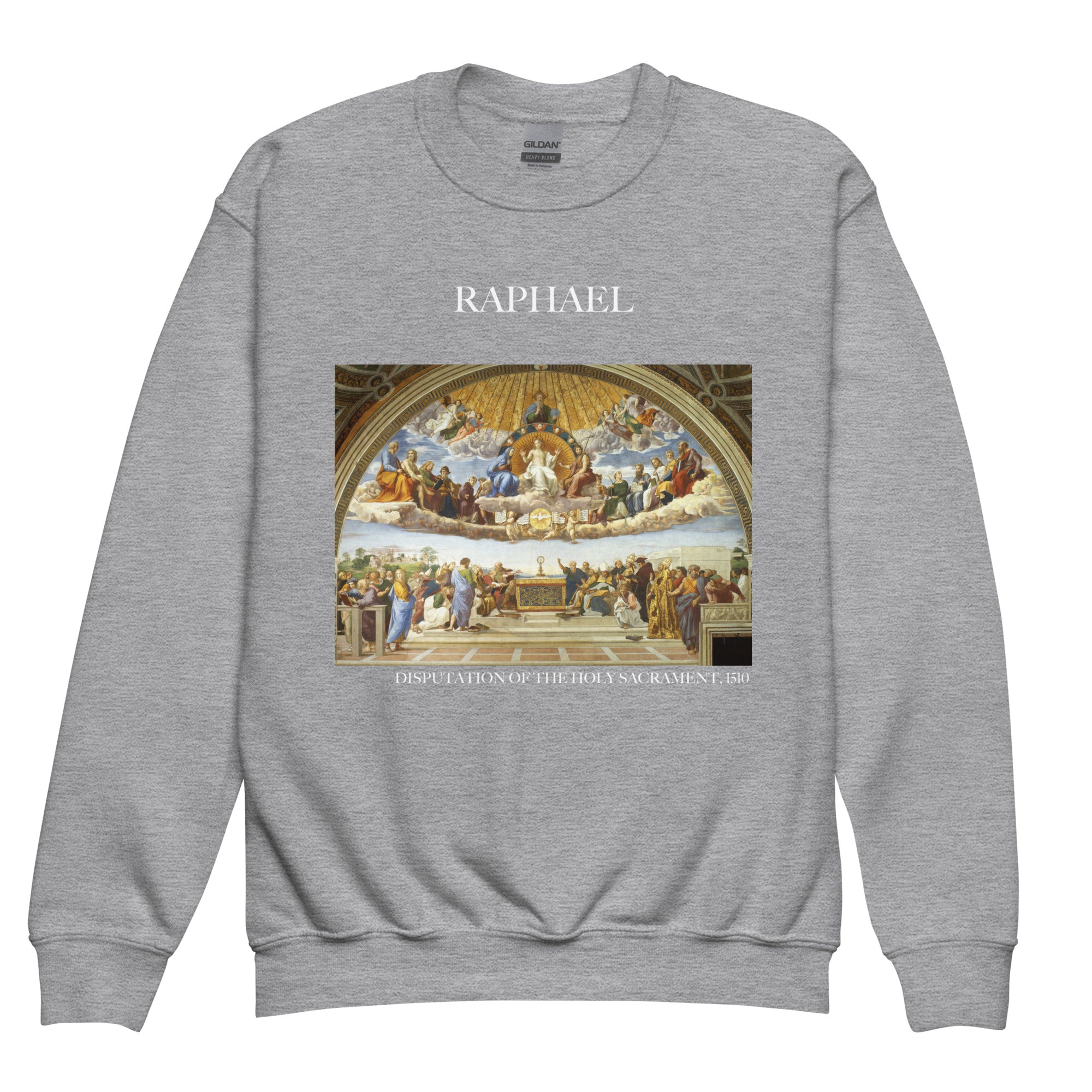 Raphael 'Disputation of the Holy Sacrament' Famous Painting Crewneck Sweatshirt | Premium Youth Art Sweatshirt