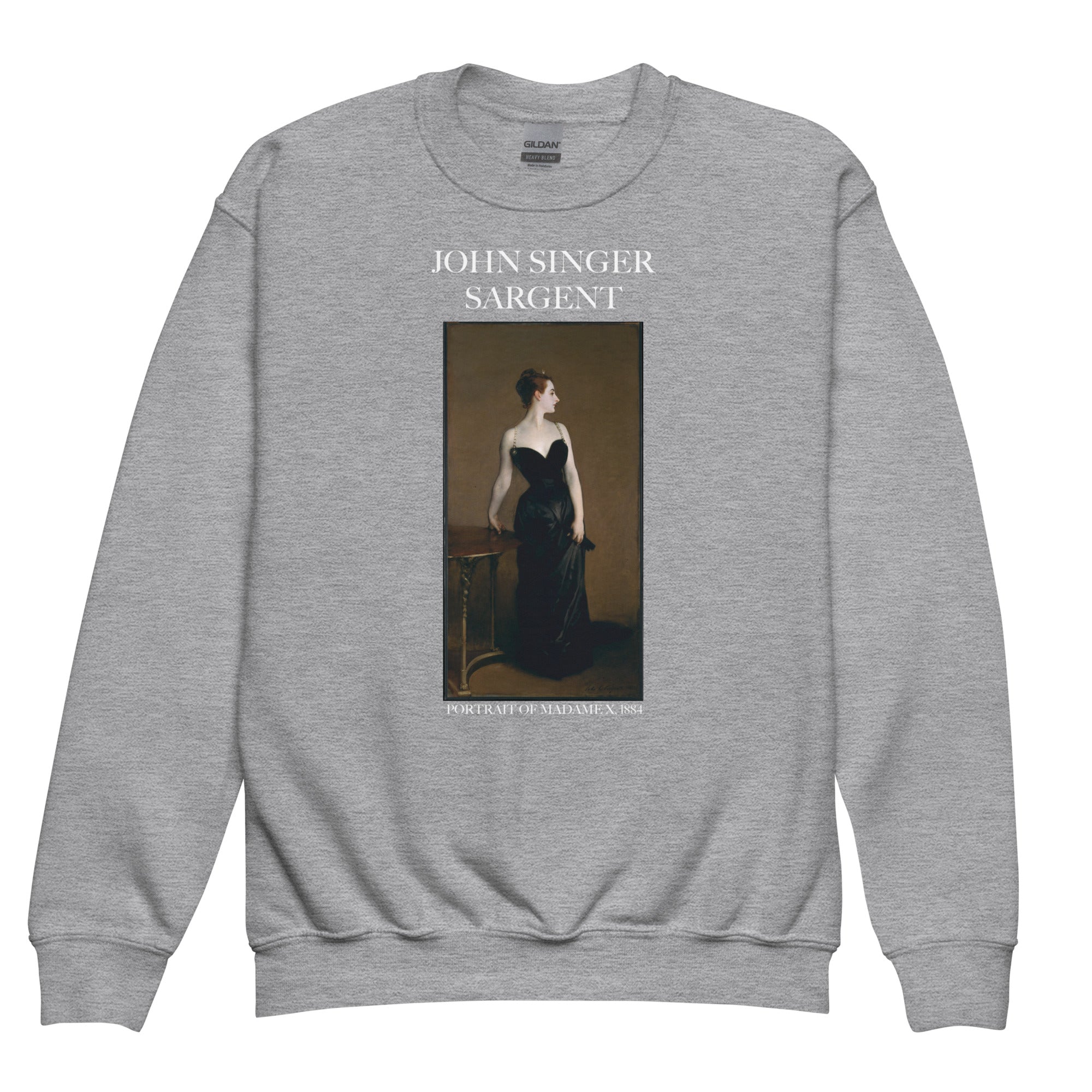 John Singer Sargent 'Portrait of Madame X' Famous Painting Crewneck Sweatshirt | Premium Youth Art Sweatshirt