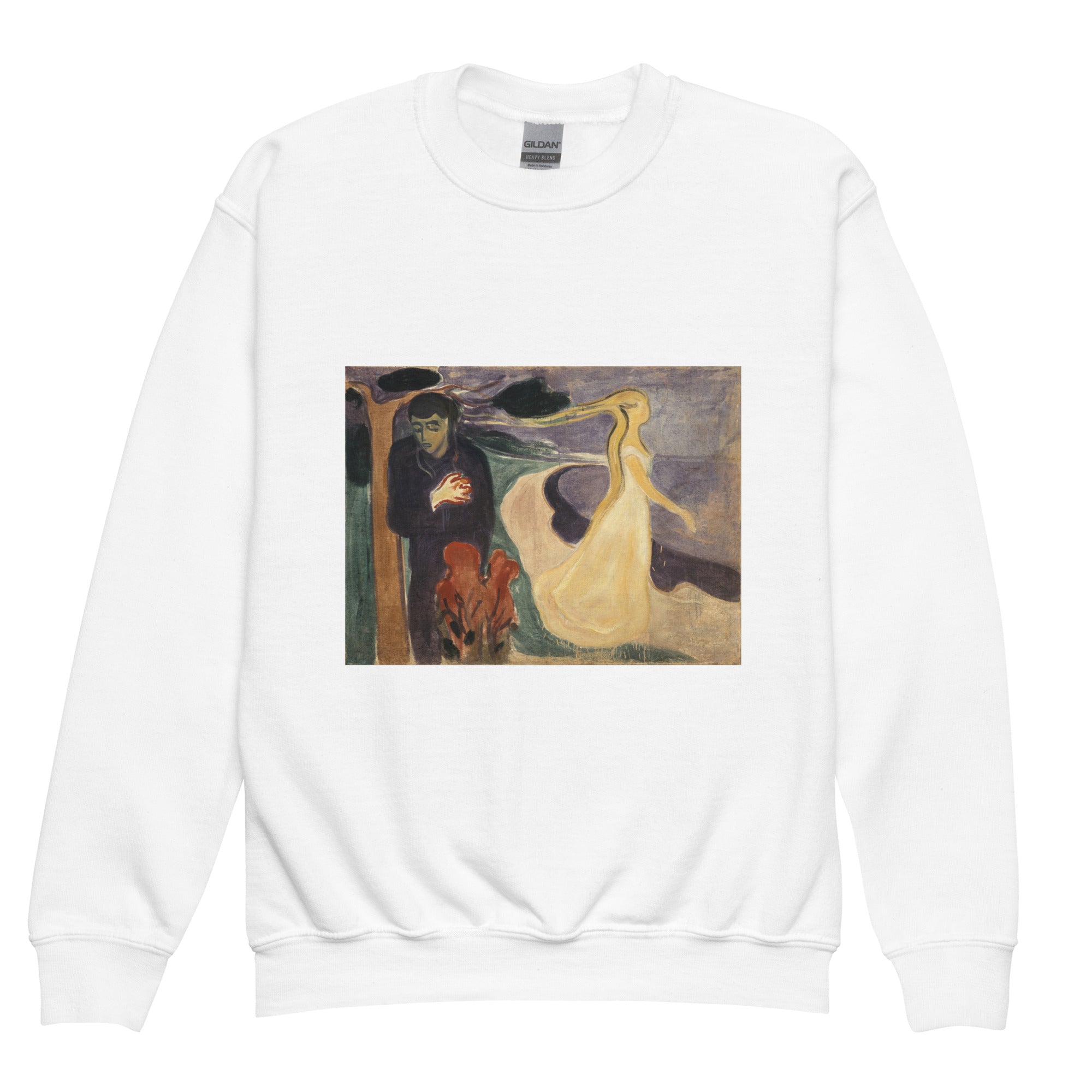 Edvard Munch „Trennung“ – berühmtes Gemälde – Rundhals-Sweatshirt | Premium-Kunst-Sweatshirt für Jugendliche