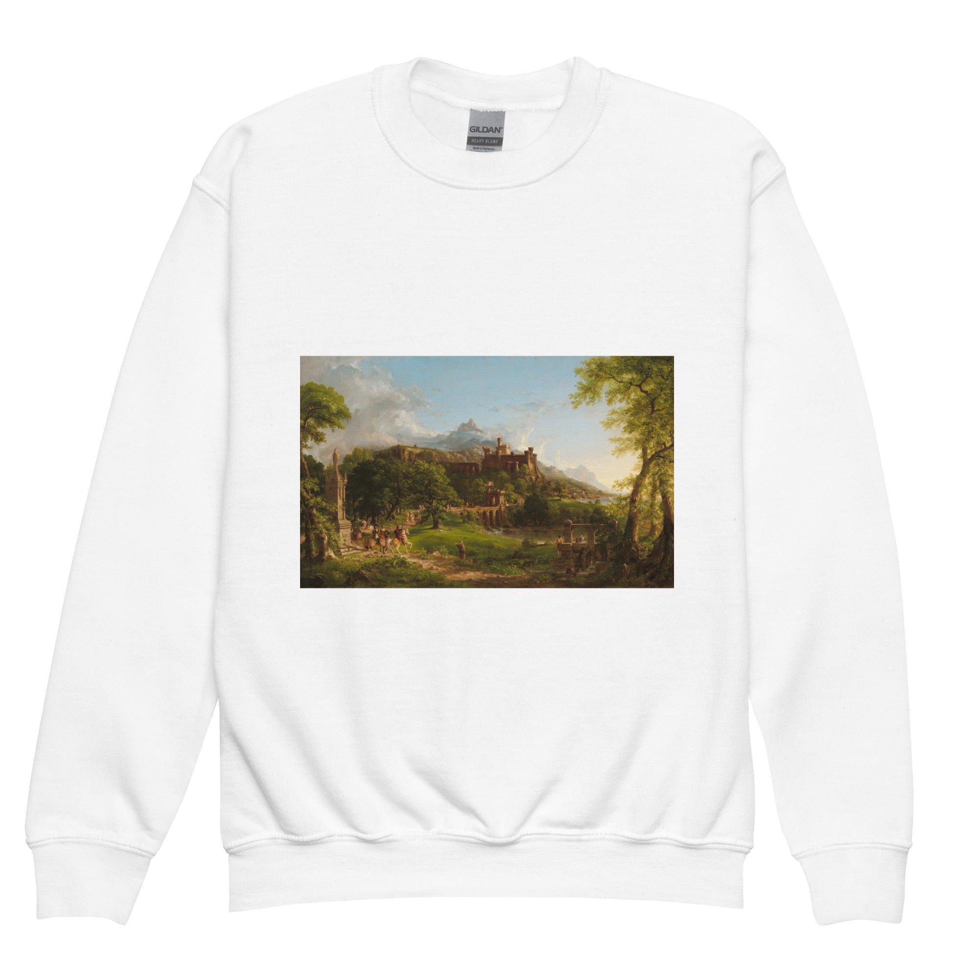 Thomas Cole 'The Departure' Famous Painting Crewneck Sweatshirt | Premium Youth Art Sweatshirt